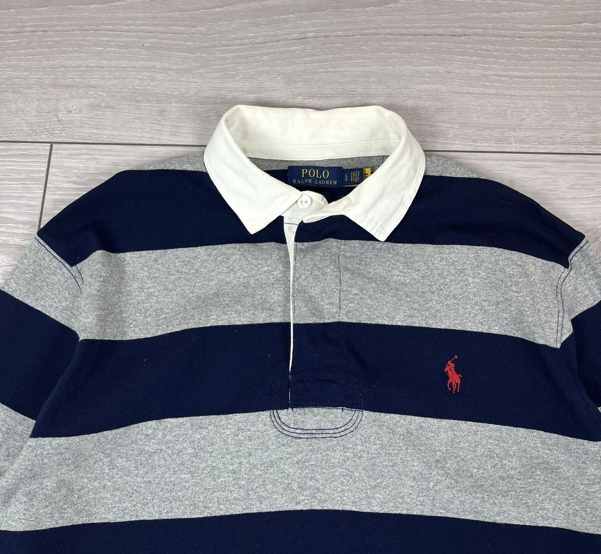 Polo Ralph Lauren Polo Ralph Lauren Striped Rugby Polo Shirt Size US XL / EU 56 / 4 - 4 Thumbnail