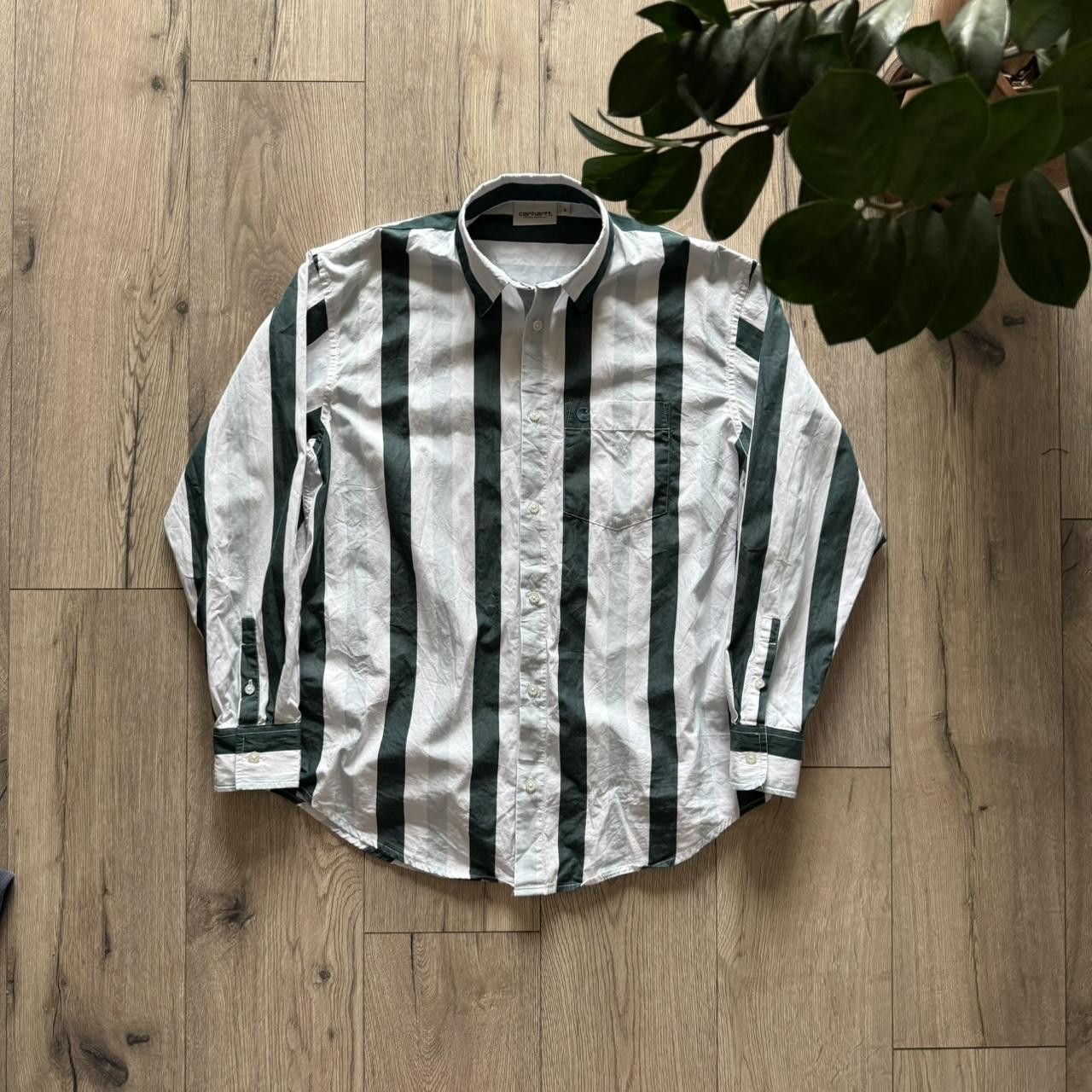 Carhartt Carhartt Logo Button Up Shirt Striped WIP Size US S / EU 44-46 / 1 - 1 Thumbnail