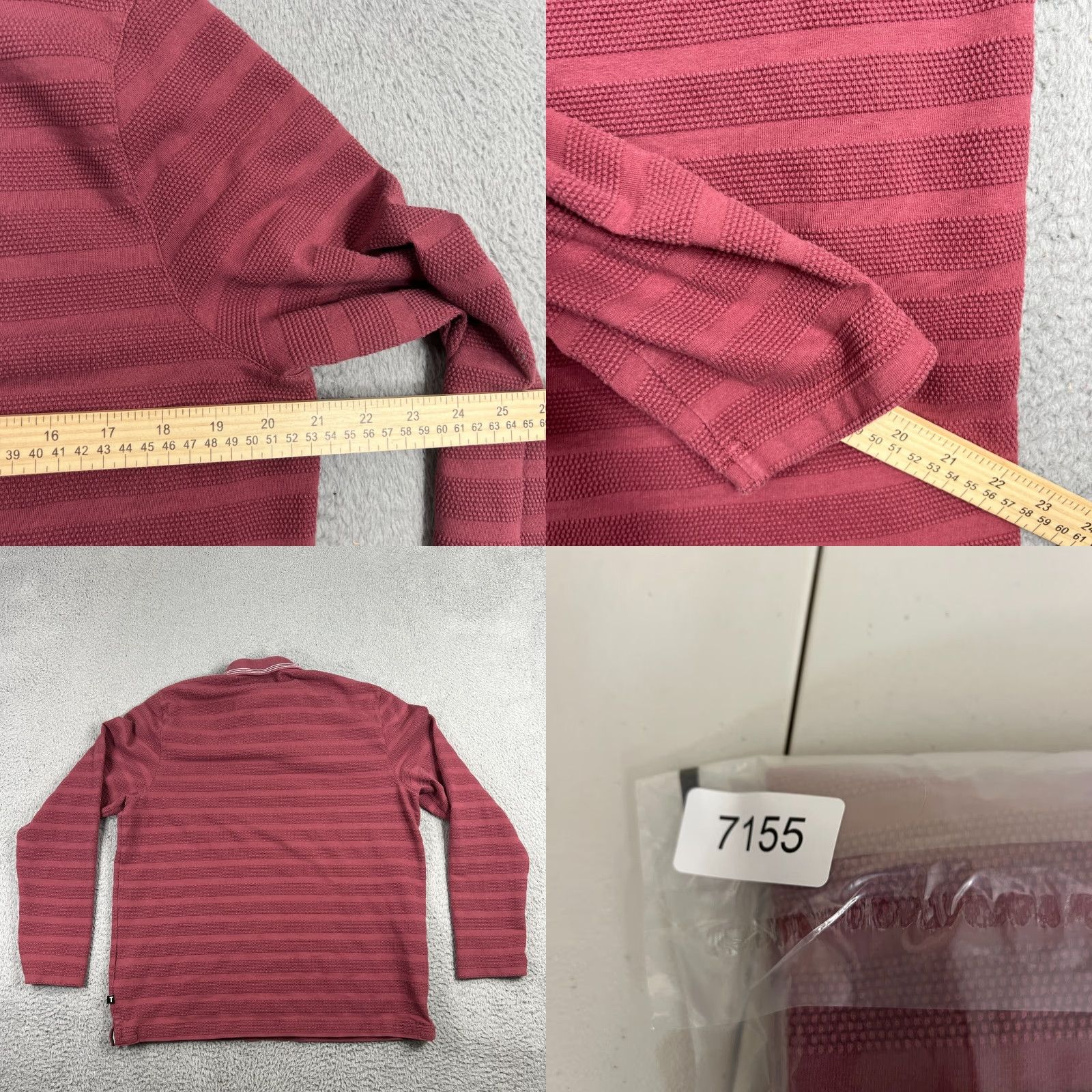 Ted Baker VINTAGE Ted Baker Men’s Polo Shirt Long Sleeve Striped Textured Cotton Blend Size 4 Size US S / EU 44-46 / 1 - 8 Thumbnail
