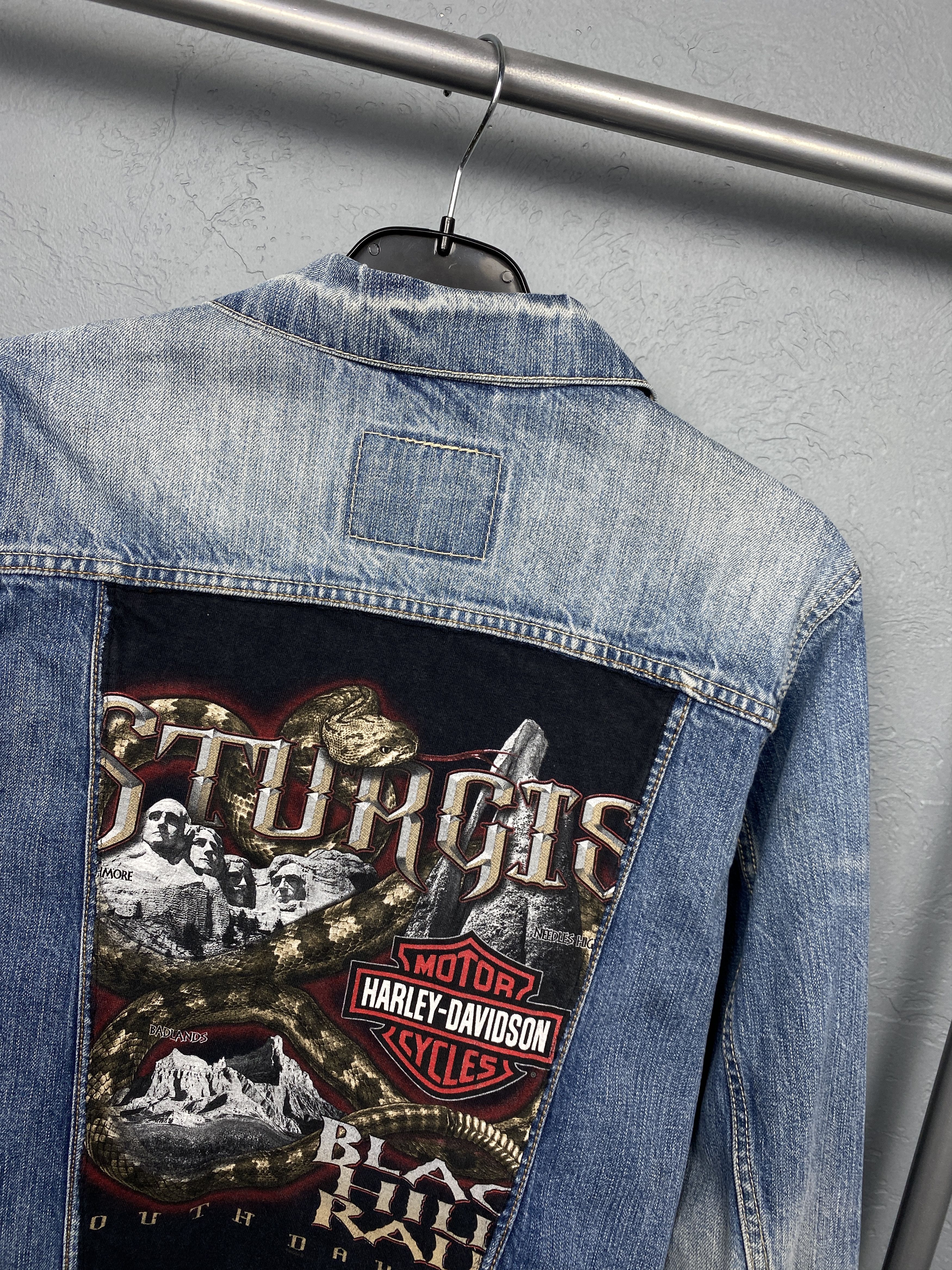 Harley Davidson Levi's x Harley Davidson Womens Custom Denim Jacket Size L / US 10 / IT 46 - 3 Thumbnail