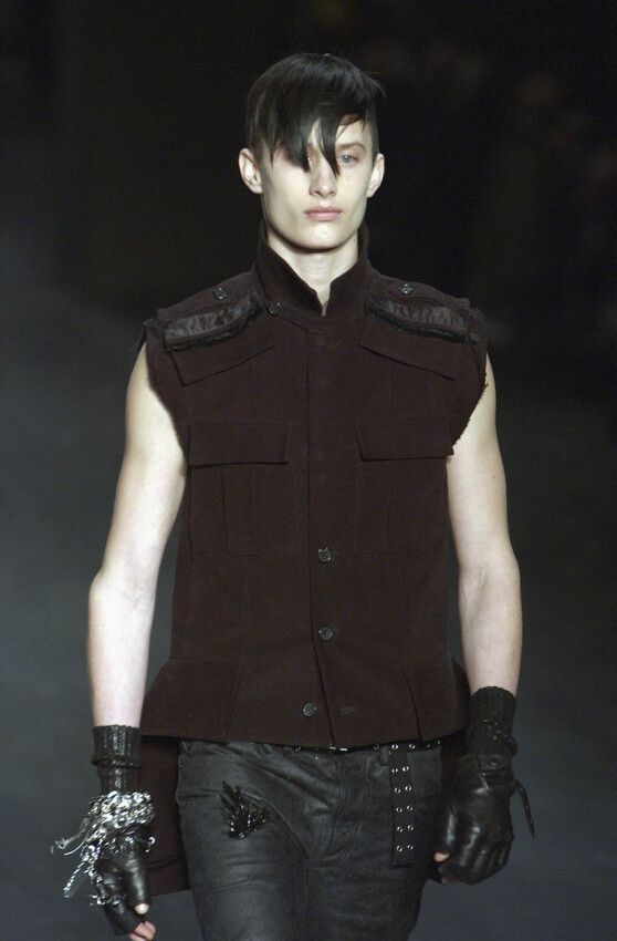 Dior × Hedi Slimane Dior FW03 "Luster" Wool Moleskin Napoleon Military Vest Size US M / EU 48-50 / 2 - 15 Thumbnail