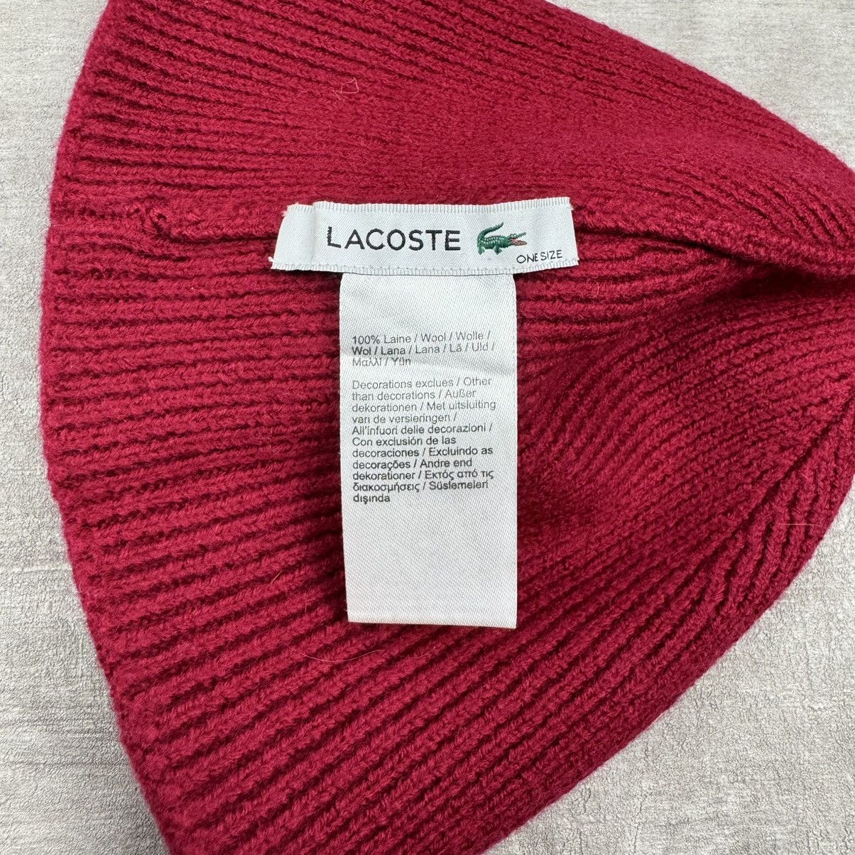 Lacoste Lacoste Wool Beanie Hat Size ONE SIZE - 3 Thumbnail