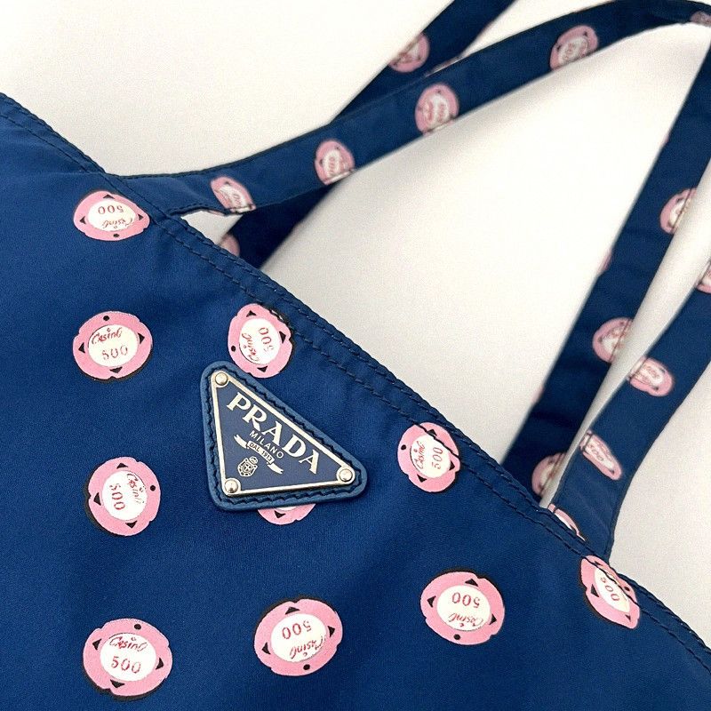 Prada Prada Polka Dot Navy Shoulder Bag Vintage Logo Size ONE SIZE - 11 Thumbnail
