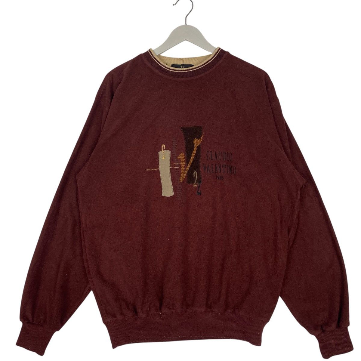Other Vintage Claudio Valentino Sweatshirt Crewneck Embroidery Size US M / EU 48-50 / 2 - 1 Thumbnail