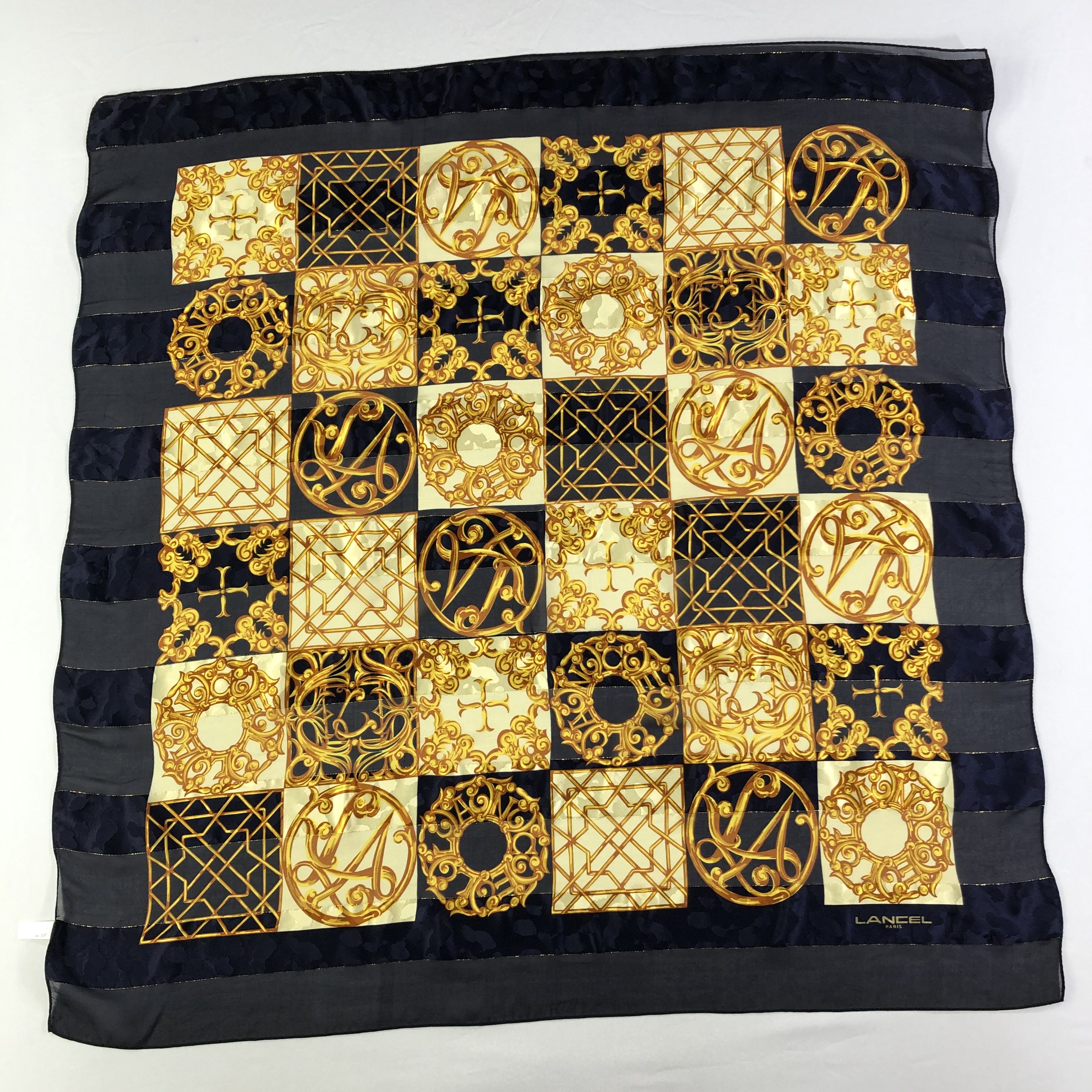 Lancel × Vintage Vintage Lancel Silk Scarf Size ONE SIZE - 2 Thumbnail