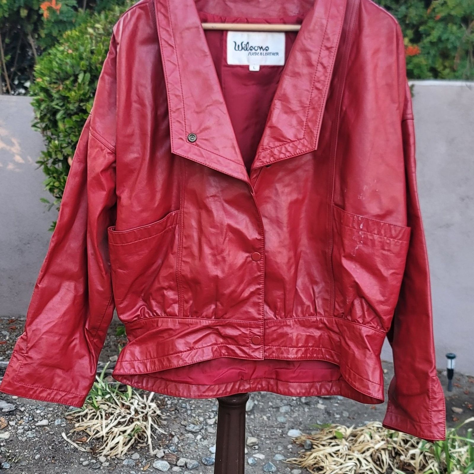 Wilsons Leather Vtg Wilson's Suede & Leather Red Leather Jacket Size L / US 10 / IT 46 - 2 Thumbnail
