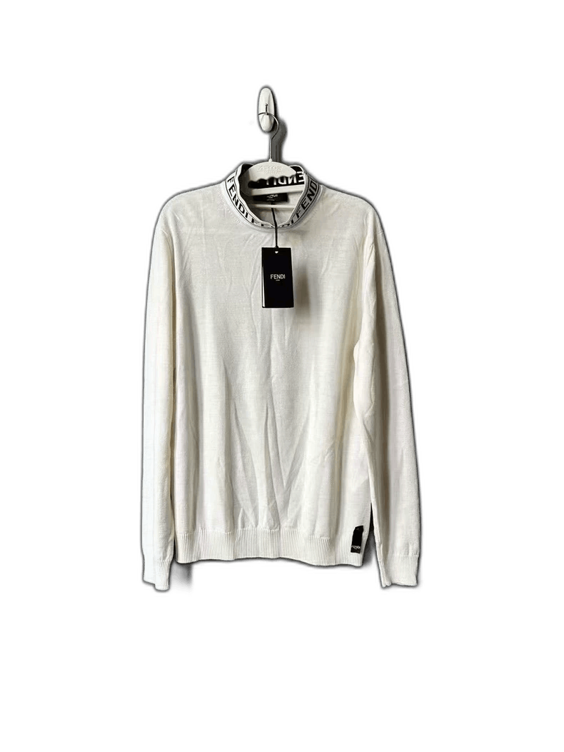 Fendi Fendi Knitted Sweater with Logo Collar Size XL / US 12-14 / IT 48-50 - 1 Thumbnail