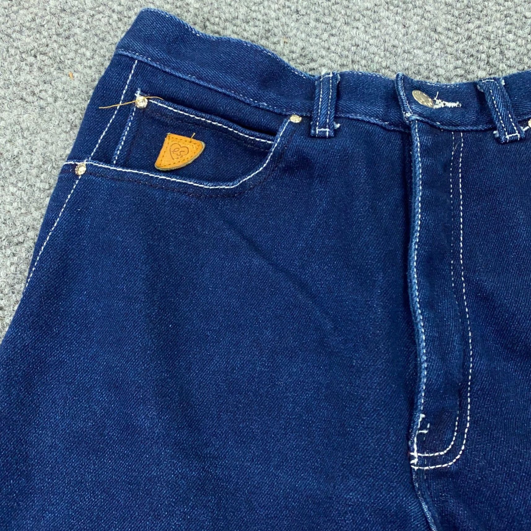 Vintage VINTAGE Gitano Jeans Womens 34 (31" Waist) Short Blue Tapered High-Rise Mom Denim Cotton Polyester Stretch Zip Size 31" - 3 Thumbnail
