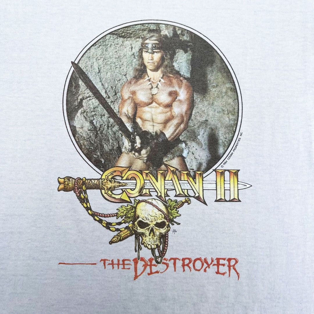 Vintage Conan 2 1984 80s Vintage Movie Promo Graphitti T-Shirt Size US L / EU 52-54 / 3 - 2 Thumbnail