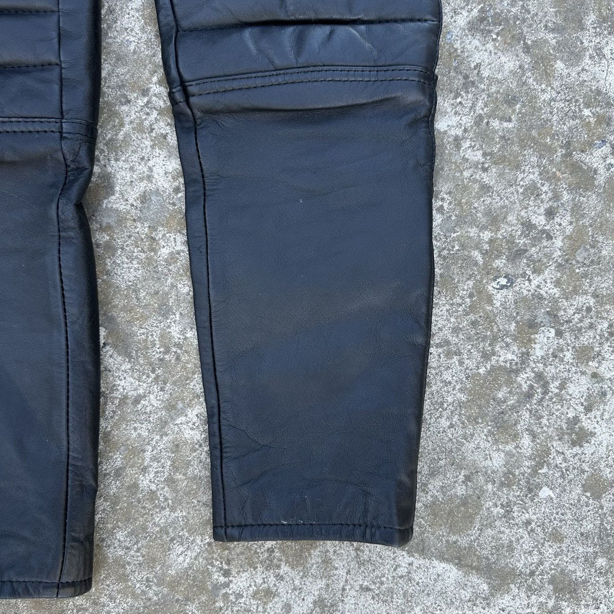 Vintage Vintage Moto Leather Pants Overalls Style USA Y2K 00s Size 27" / US 4 / IT 40 - 3 Thumbnail