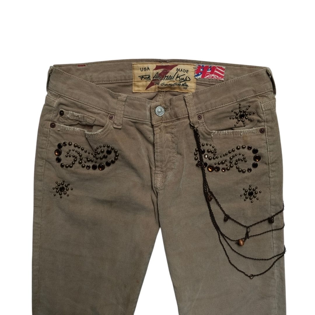 The Great China Wall 7for all mankind X TGCW embelished Western corduroy pant Size US 29 - 3 Thumbnail