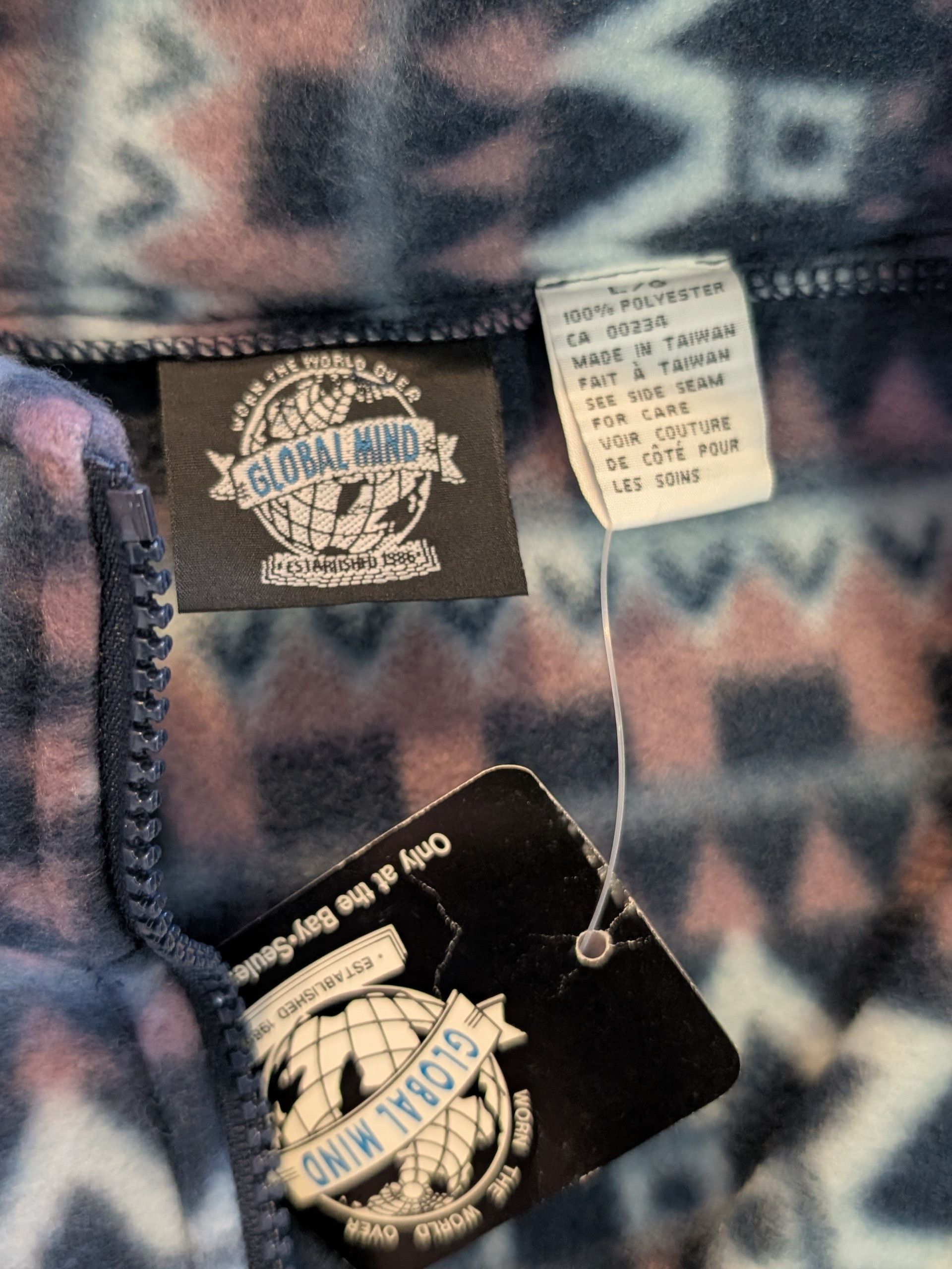 Other NWT Vintage 1/4 Zip Geometric Patterned Fleece Sz L Size US L / EU 52-54 / 3 - 2 Thumbnail