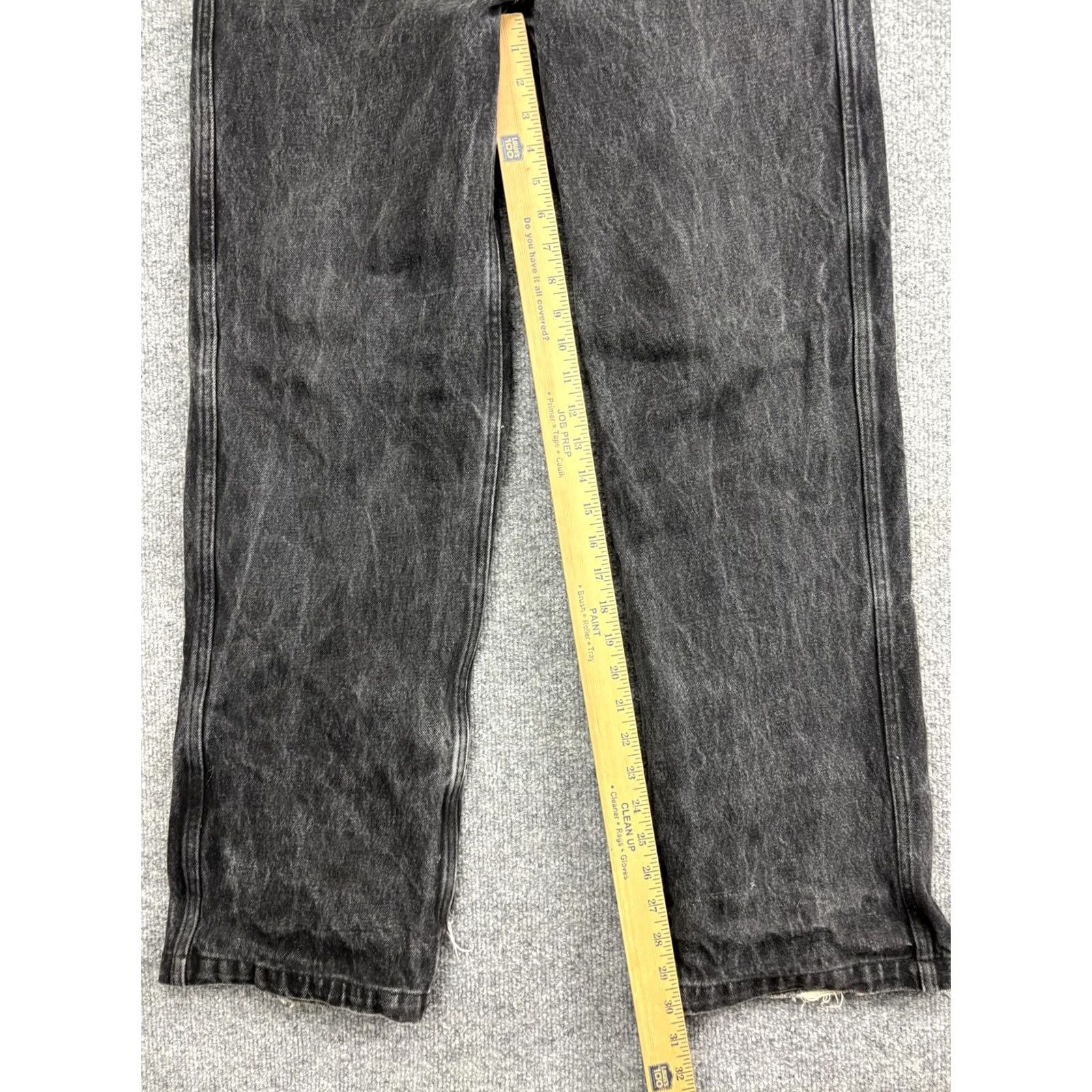 Vintage VINTAGE County FB Jeans Mens 34x32 Charcoal Distressed Straight Shirt Pants Accessories Logo Pocketwear Size US 34 / EU 50 - 5 Thumbnail
