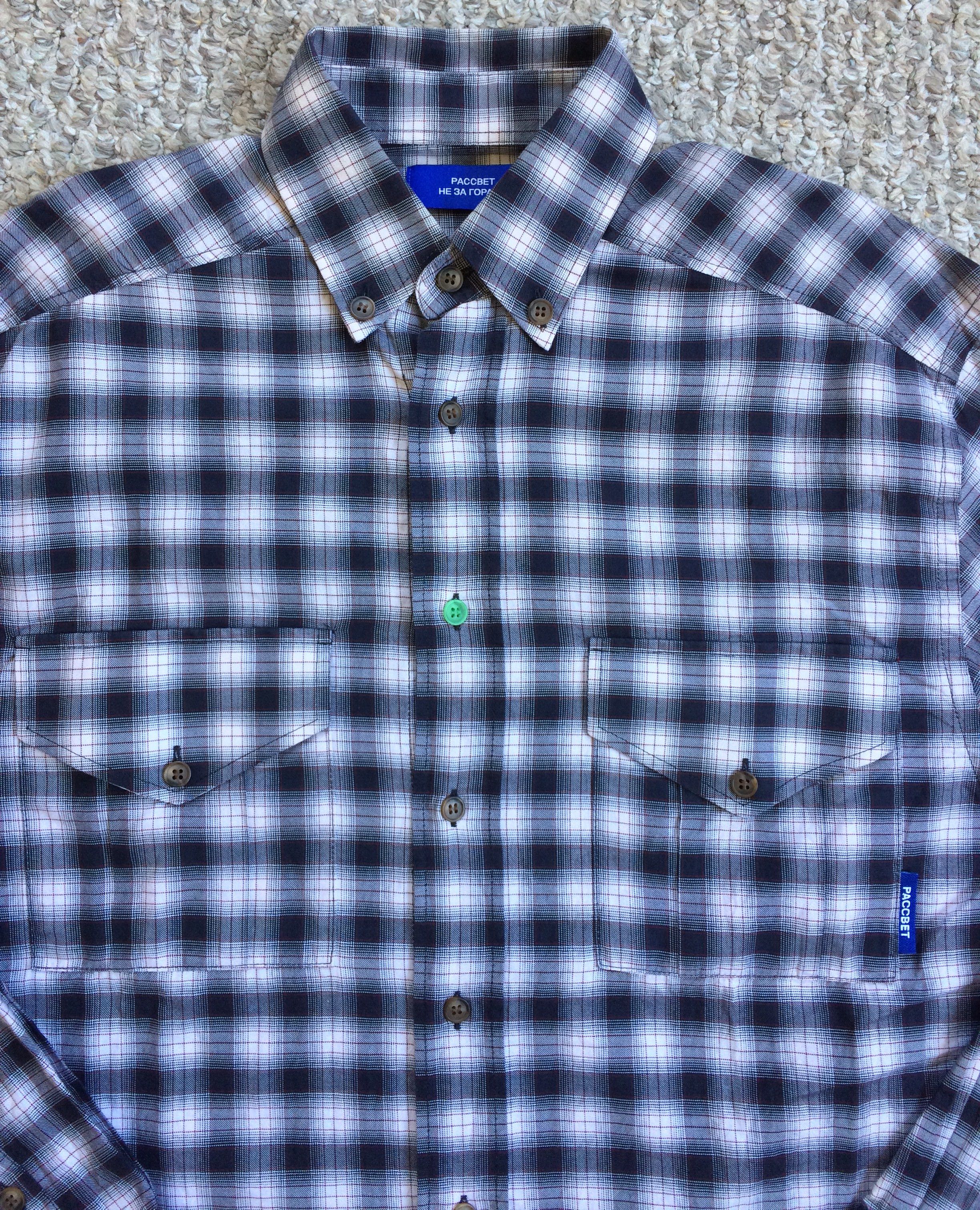 PACCBET PACCBET Check Flannel 2-Way Zip Shirt Size US S / EU 44-46 / 1 - 2 Thumbnail