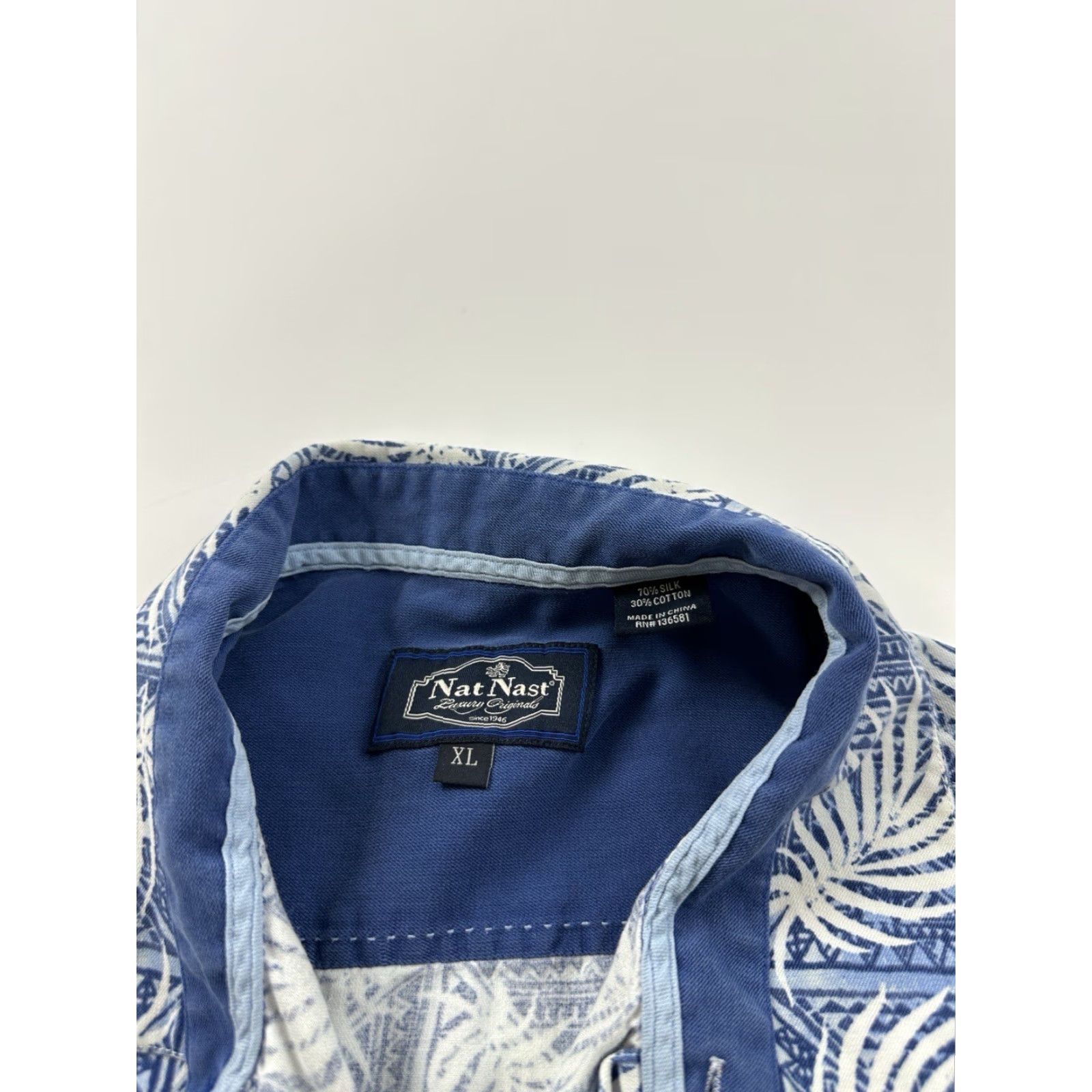 Nat Nast Nat Nast shirt Mens Extra Large XL Silk Blend Geometric Luxury Originals Bowling Size US XL / EU 56 / 4 - 3 Thumbnail