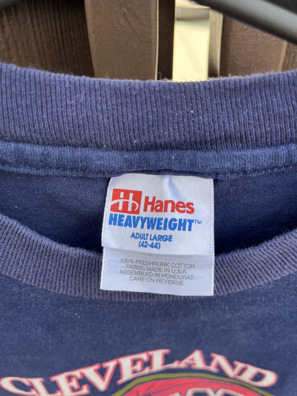 Hanes vintage 90s indians baseball tee Size US L / EU 52-54 / 3 - 3 Thumbnail