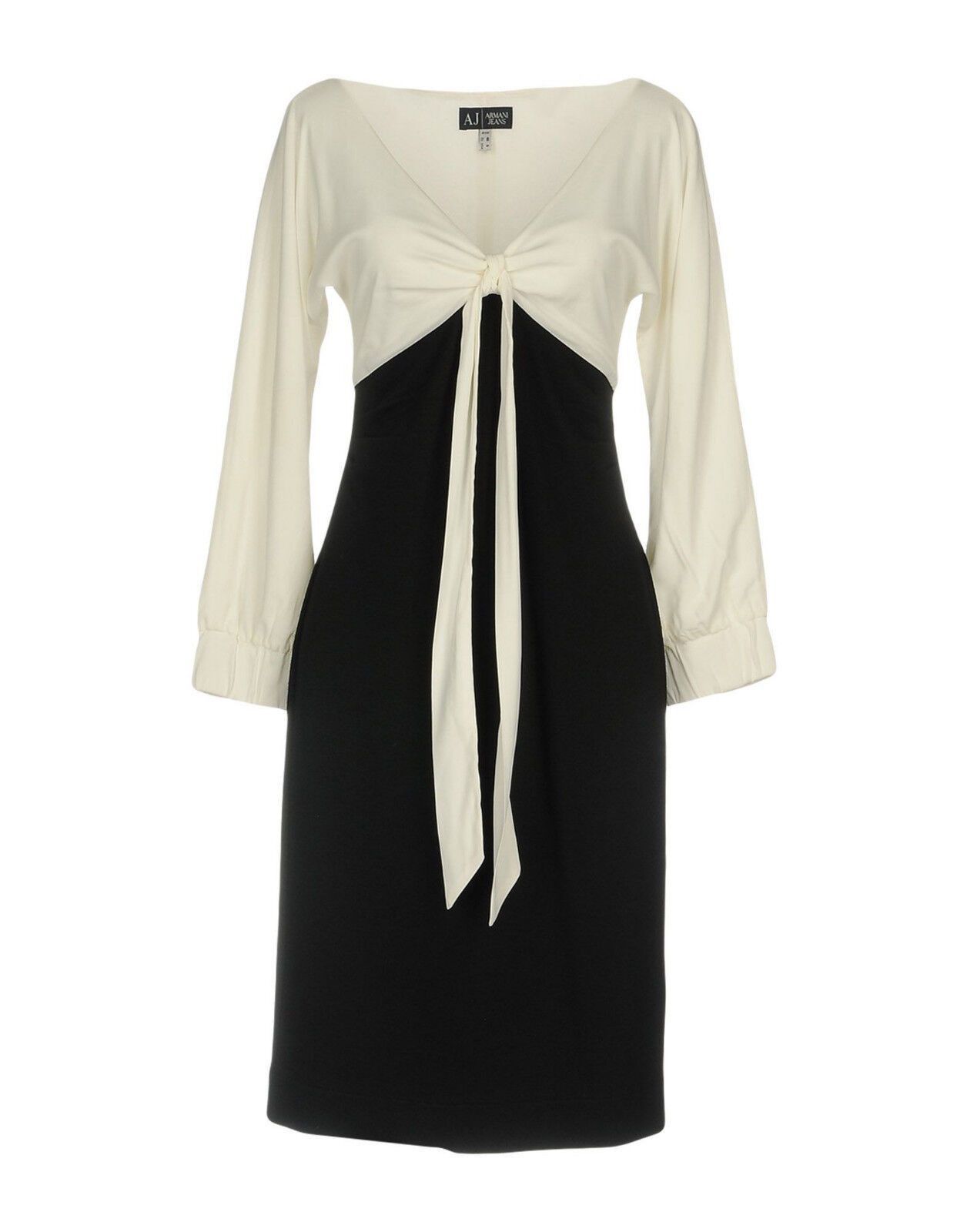 Armani New Women NWT 4 Armani Jeans AJ White Black Italy S Dress 40 Size S / US 4 / IT 40 - 1 Thumbnail