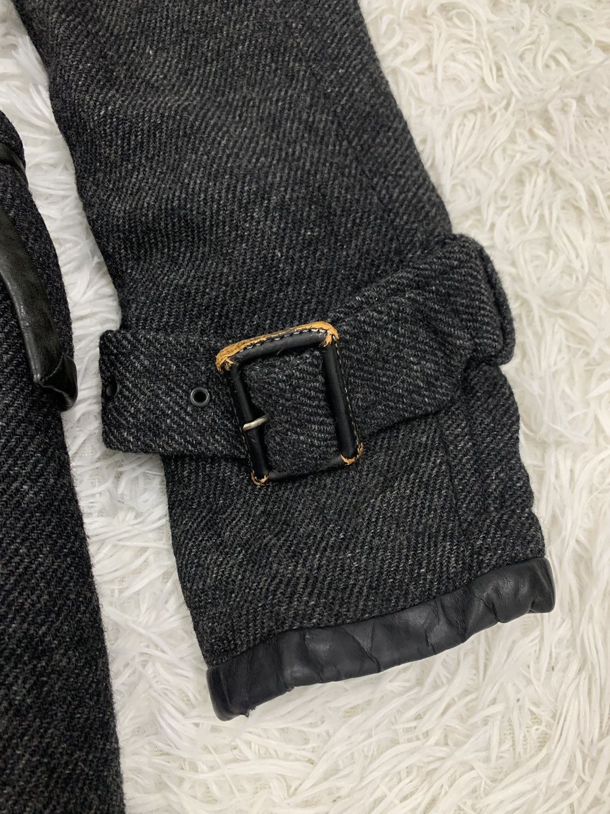 Yohji Yamamoto Vintage Y's by Yohji Yamamoto Gabardine Belted Wool Coat Size US M / EU 48-50 / 2 - 12 Thumbnail