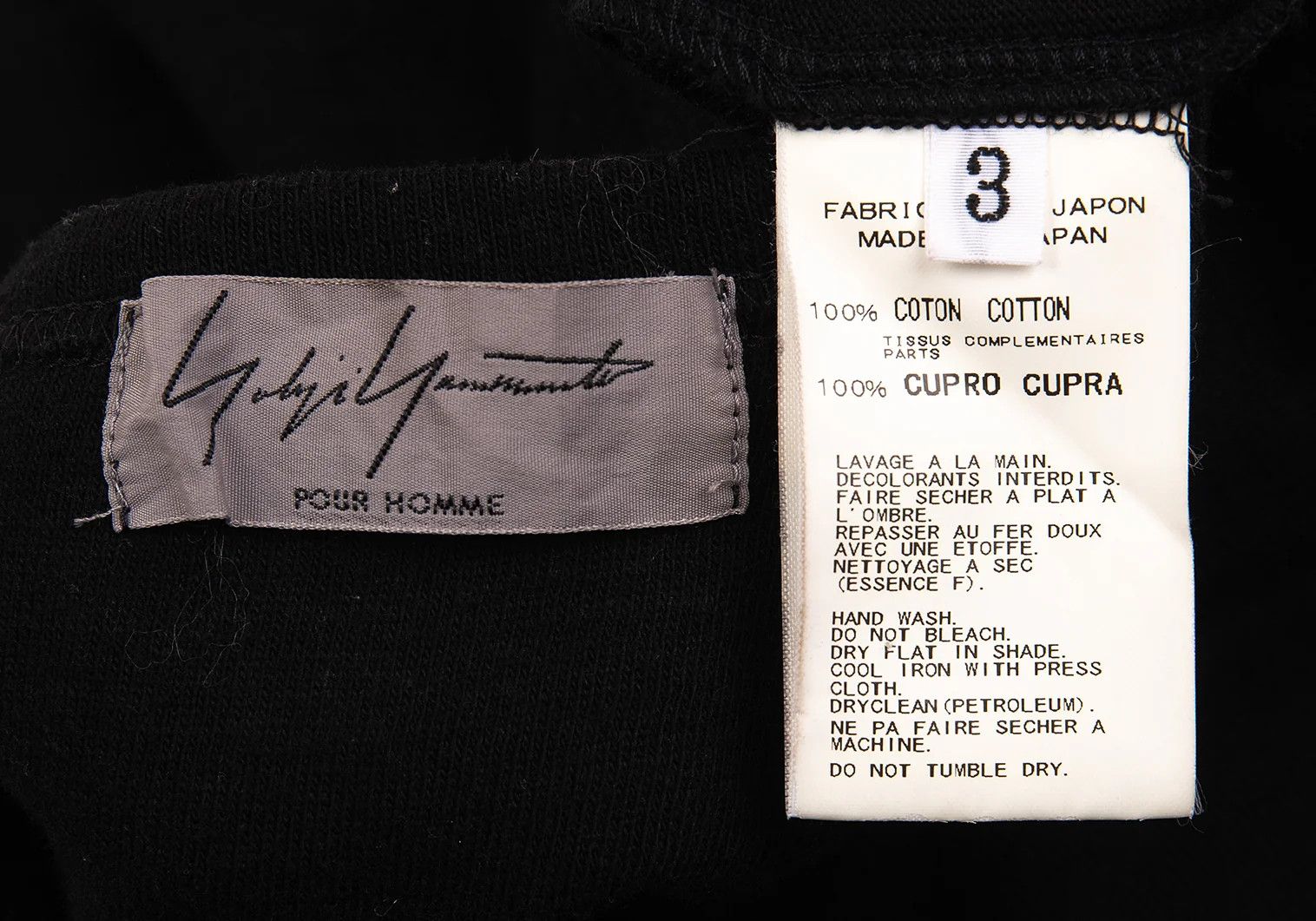 Yohji Yamamoto Yohji Yamamoto Cotton Sleeve-Contrast T-Shirt Size US L / EU 52-54 / 3 - 17 Thumbnail