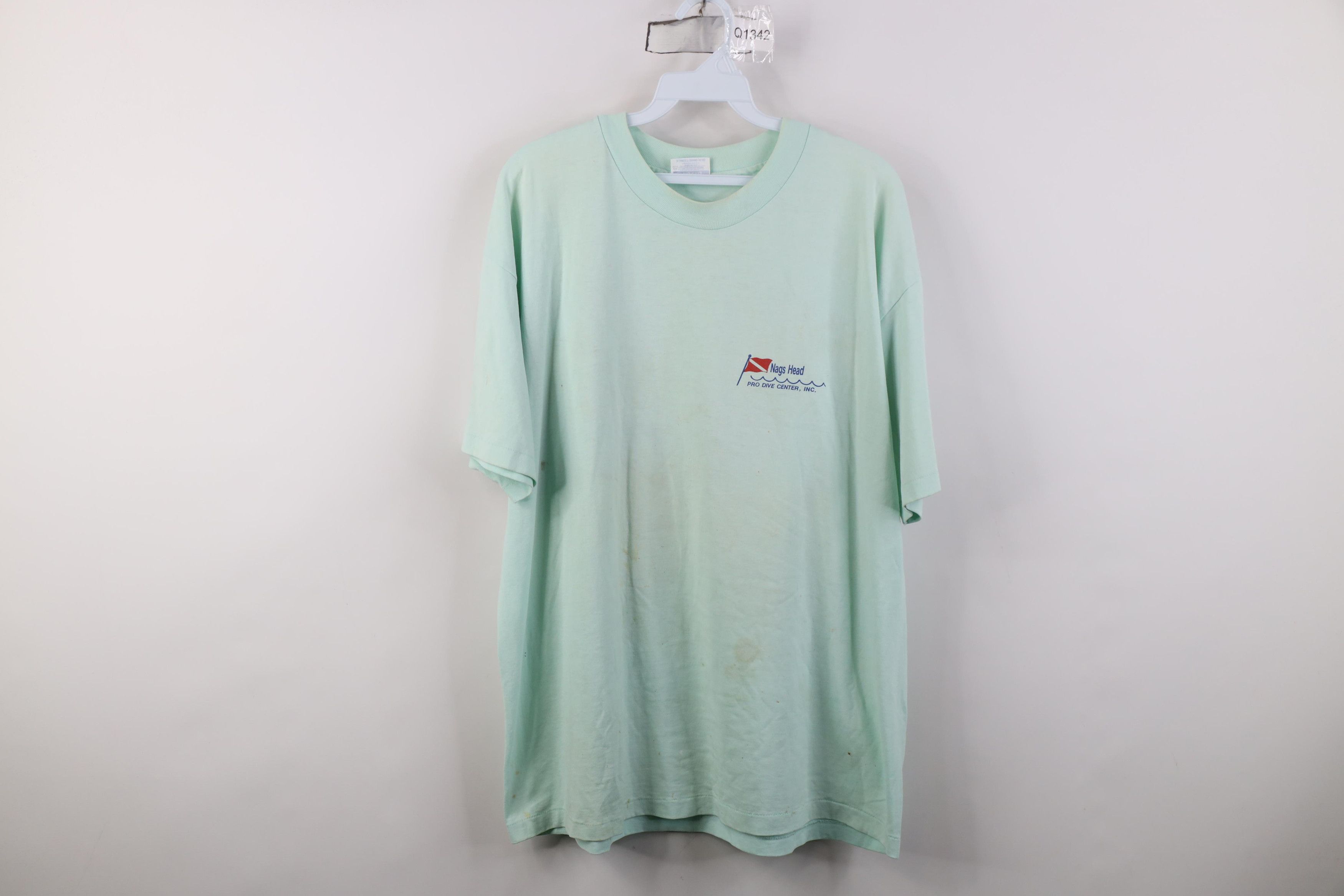 Vintage Vintage 80s Streetwear Nags Head Pro Diving Pinup T-Shirt Size US XL / EU 56 / 4 - 1 Thumbnail