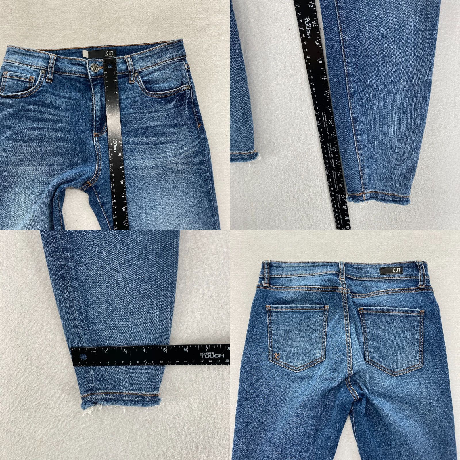 Vintage KUT from the Kloth Jeans Donna Donna 6 Ankle Skinny Blue Stretch Denim Pants Women Slim Jeans Size 28" / US 6 / IT 42 - 8 Thumbnail