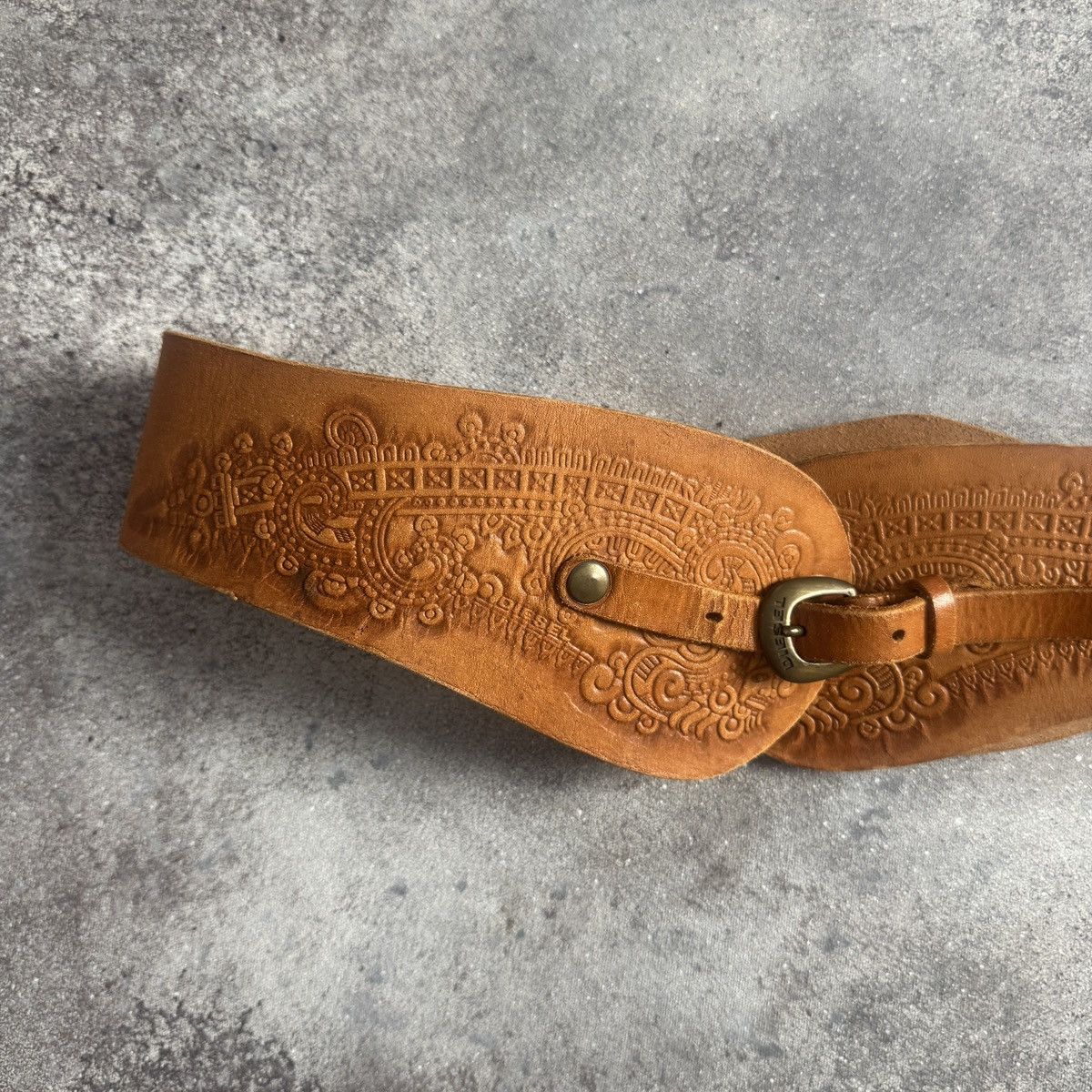 Diesel Diesel Vintage Archive Cow Leather Western Cowgirl Wide Belt Size ONE SIZE - 5 Thumbnail