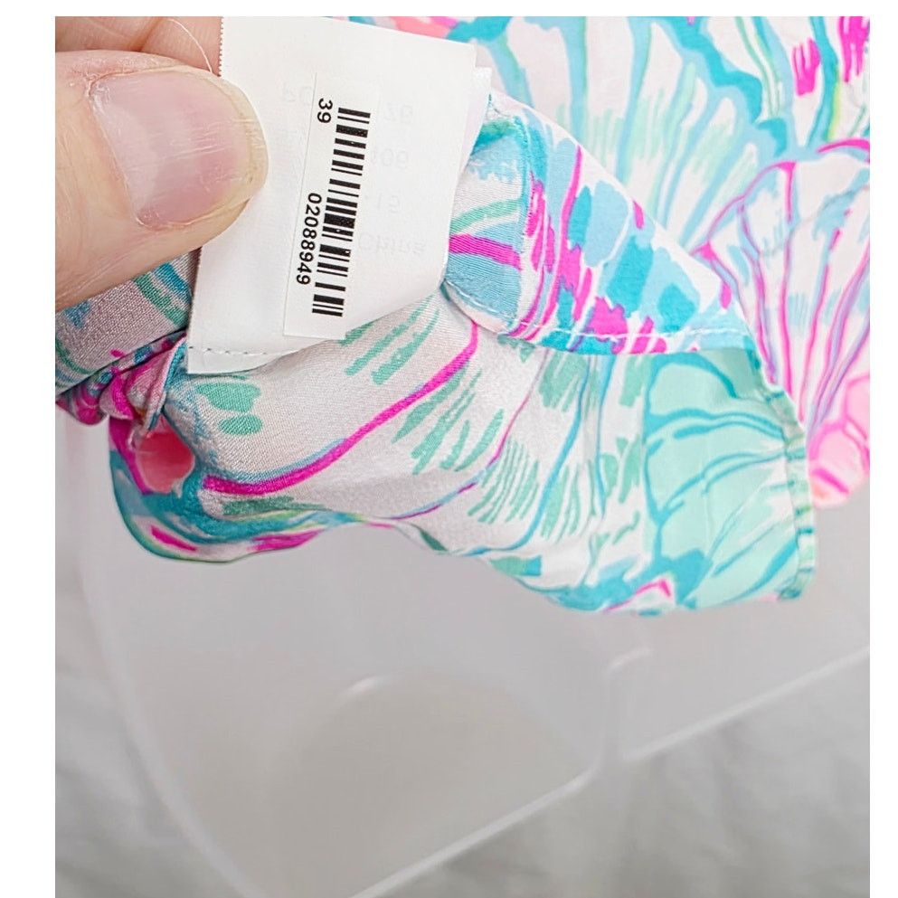 Lilly Pulitzer Lilly Pulitzer 100% Silk Oh Shello Dusk Spaghetti Strap Top Size XXS / US 00 / IT 34 - 12 Thumbnail