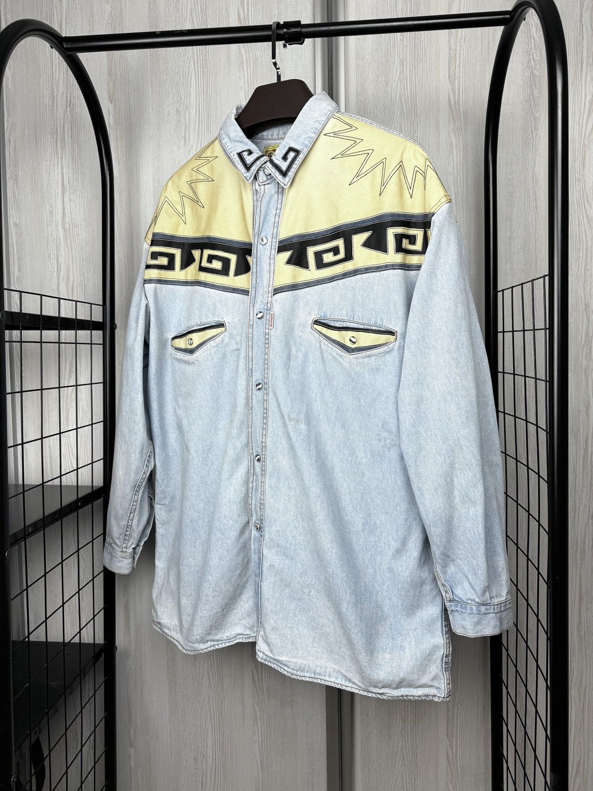 Other Vintage 90s Shooter Denim Western Native Cowboy Rodeo Shirt Size US XL / EU 56 / 4 - 5 Thumbnail