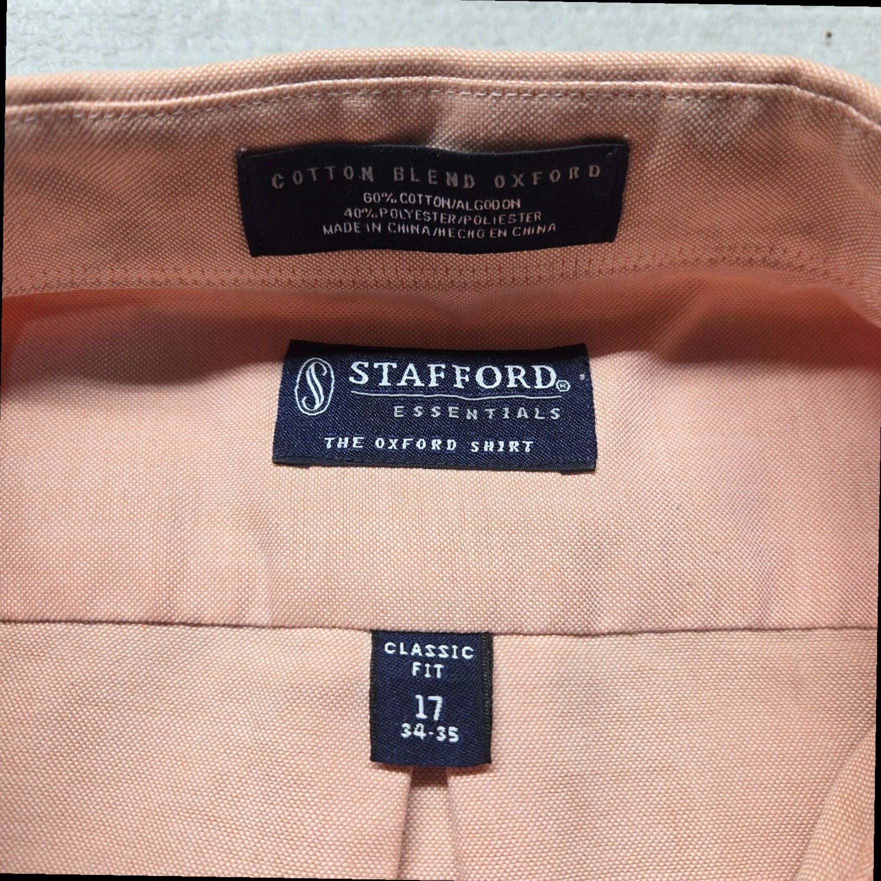 Stafford Stafford Button Up Shirt Short Sleeve Pink Adult Men's 17 Size US XL / EU 56 / 4 - 3 Thumbnail