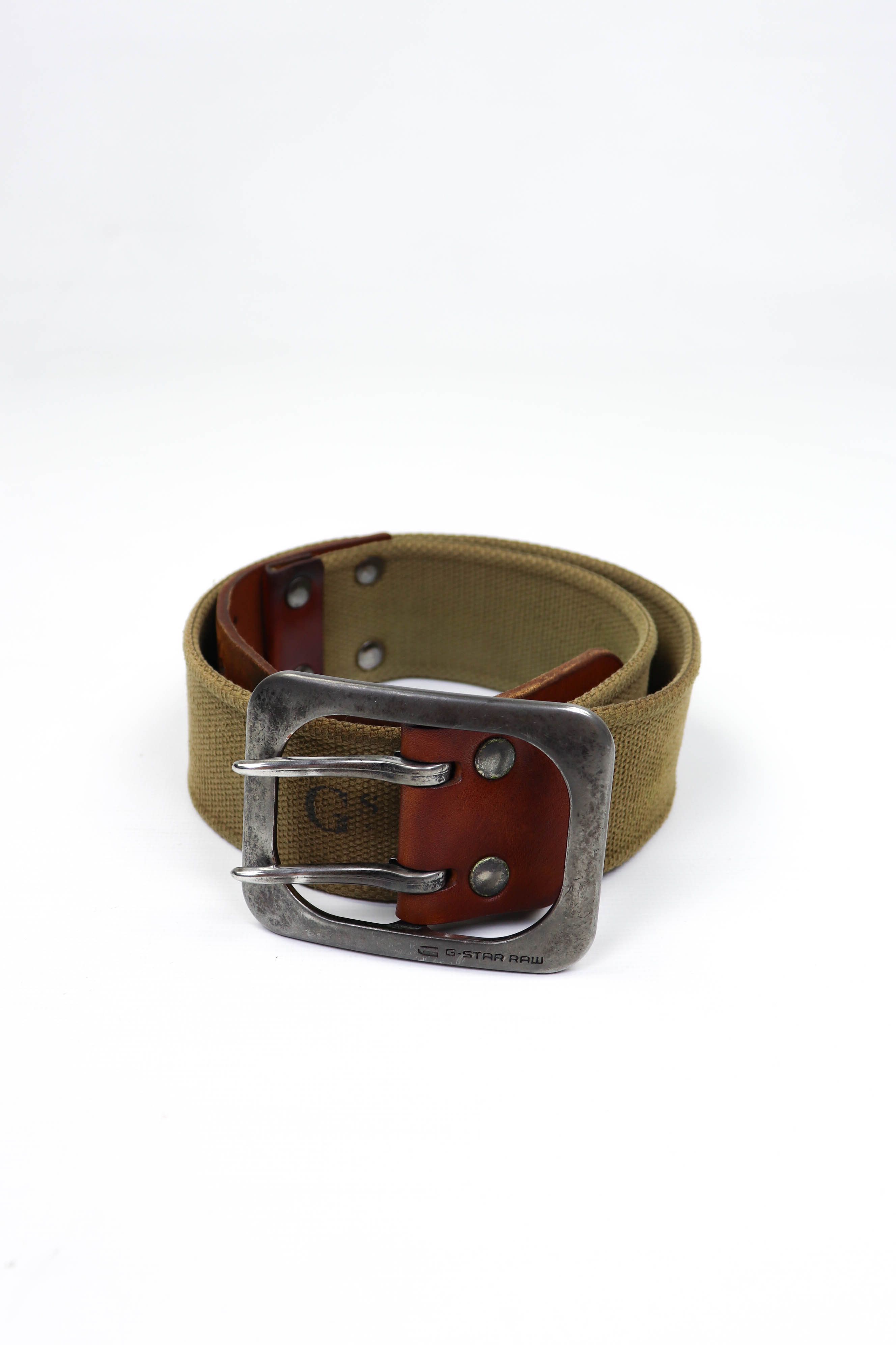 G-Star G-Star RAW Denim Vintage Canvas/Leather Split Belt Size ONE SIZE - 6 Thumbnail