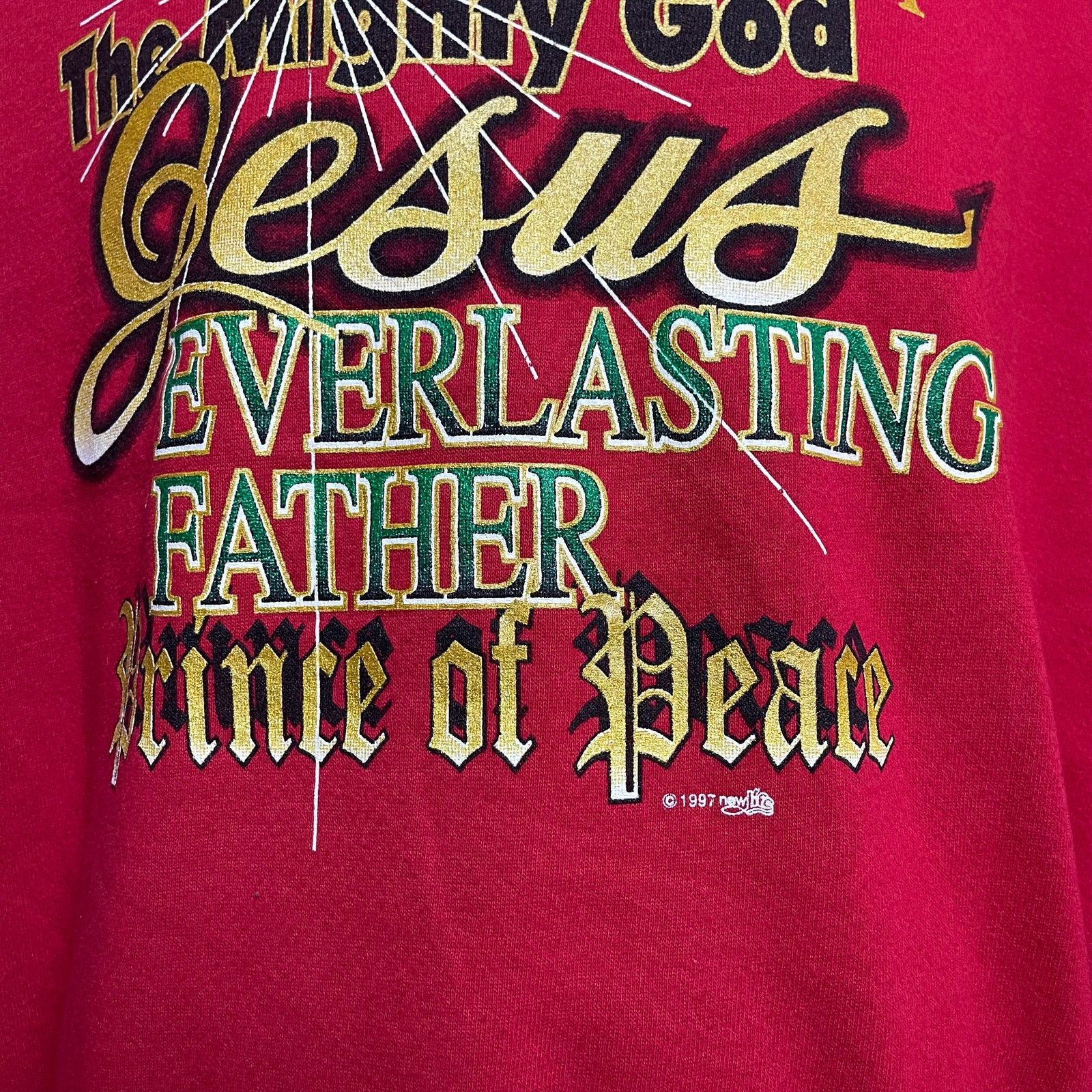 Vintage Vintage The Mighty God Wonder Counsellor 1997 Jesus Crewneck Size US XL / EU 56 / 4 - 3 Thumbnail