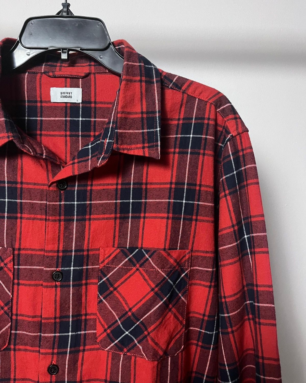 Japanese Brand 2000s Japanese Brand Browny Shadow Plaid Shirt Size US L / EU 52-54 / 3 - 6 Thumbnail