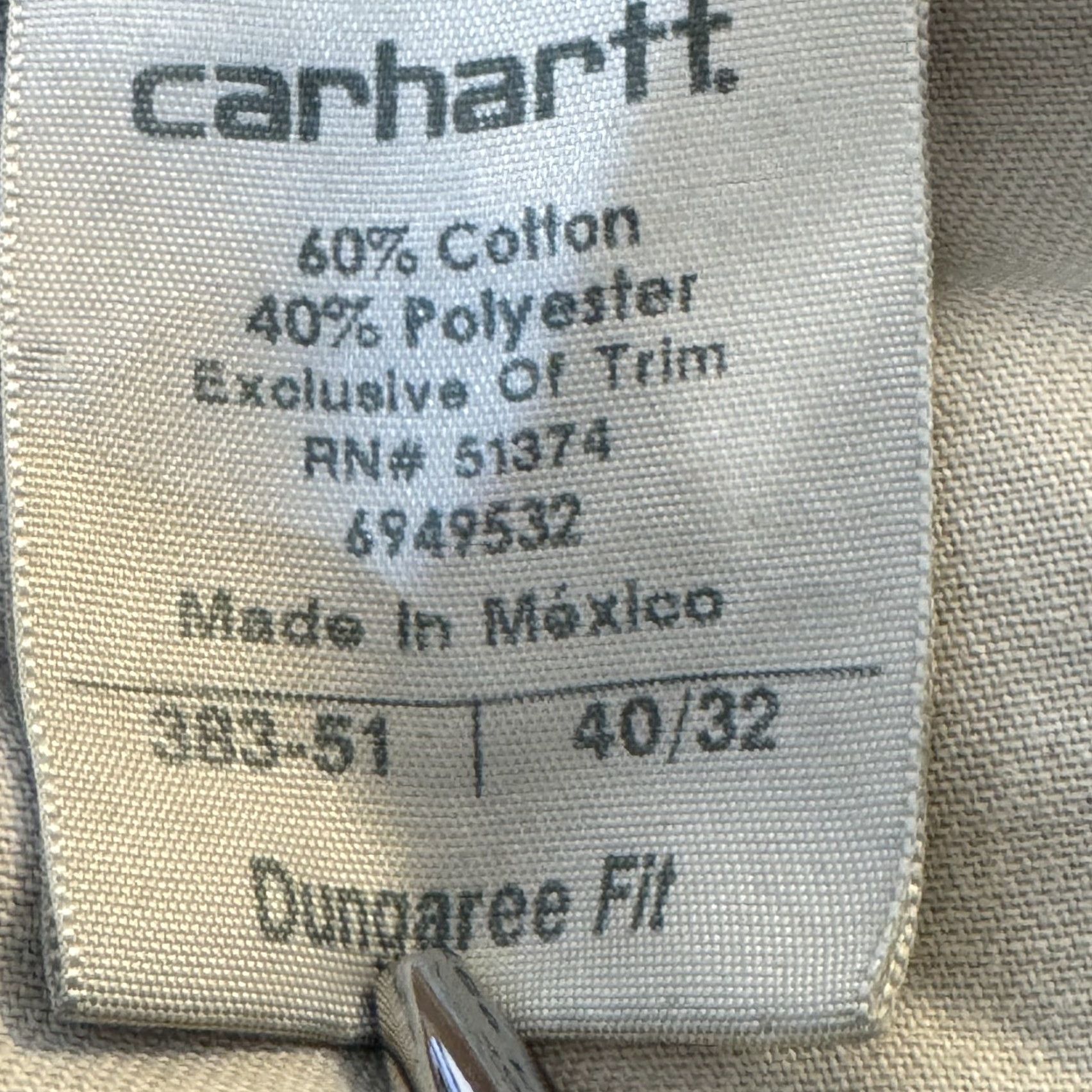 Carhartt Carhartt Pants Mens 40x32 Brown Dungaree Fit Canvas Workwear Utility Size US 40 / EU 56 - 7 Thumbnail