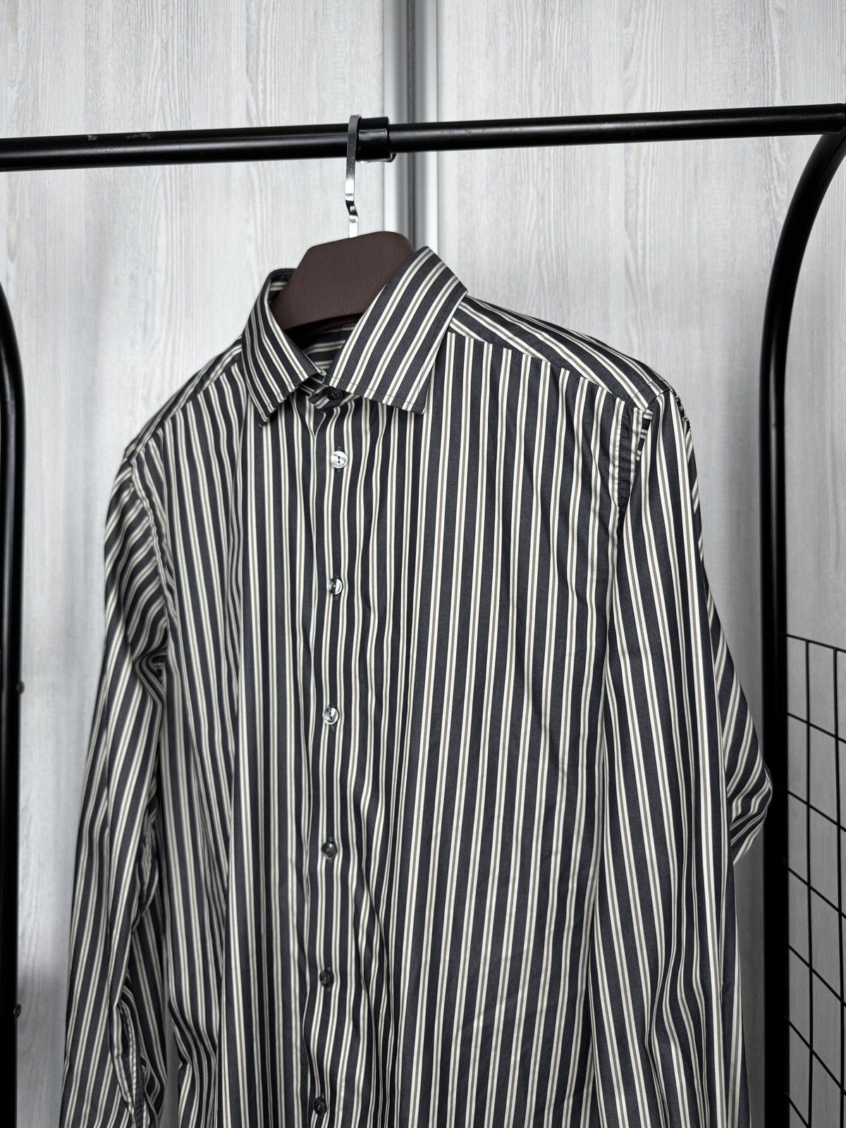 Eton ETON Ganghster 1928 Contemporary Fit pinstripe shirt 16.5 Size US L / EU 52-54 / 3 - 4 Thumbnail