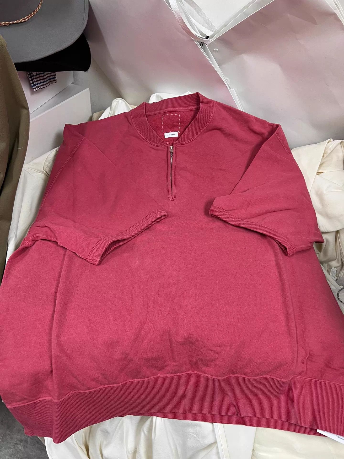 Visvim VISVIM 26SS MONDO HENLEY ZIP S/S DMGD RED 5 Size US XXL / EU 58 / 5 - 1 Thumbnail