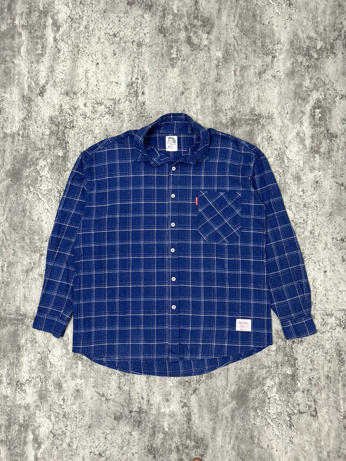 image of The Real Mccoys x Union Made Mccoy Industry By Gill Union Made in Navy, Men's (Size Large)