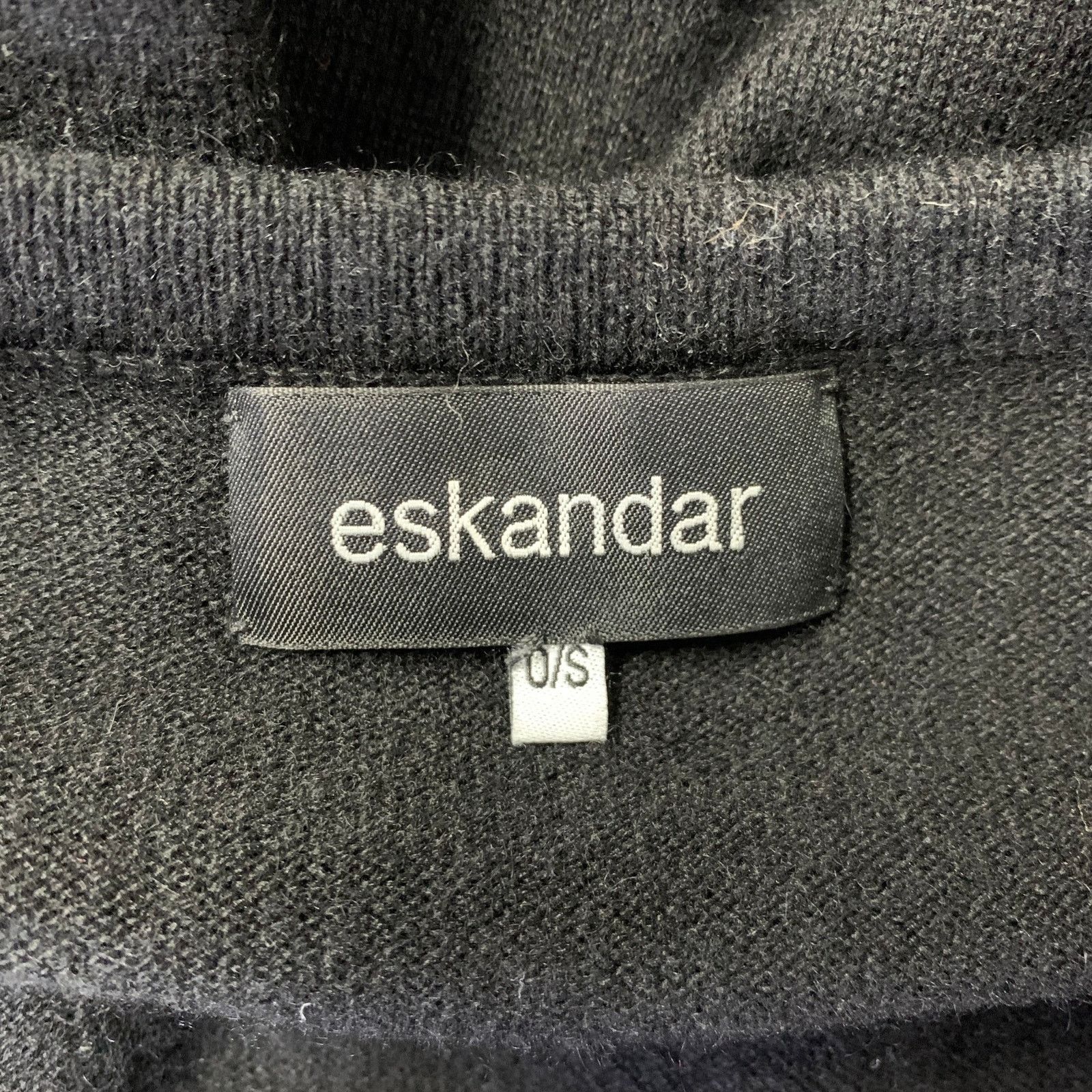 eskandar ESKANDAR M Size Black Cashmere Oversized Cardigan Size ONE SIZE - 5 Thumbnail