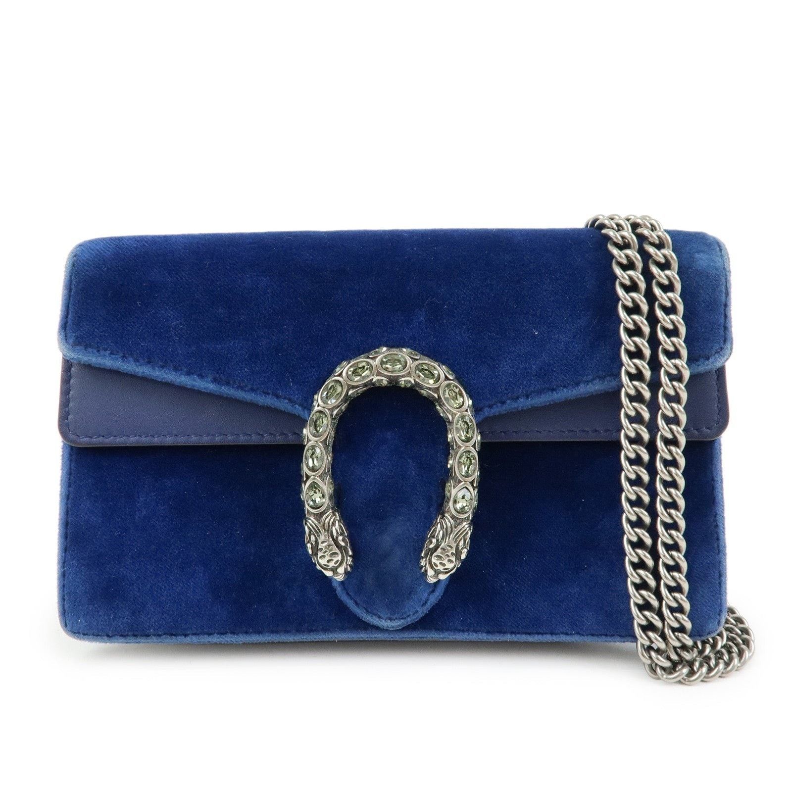 Gucci Gucci Dionysus Mini Shoulder Bag Velvet Blue Size ONE SIZE - 1 Thumbnail