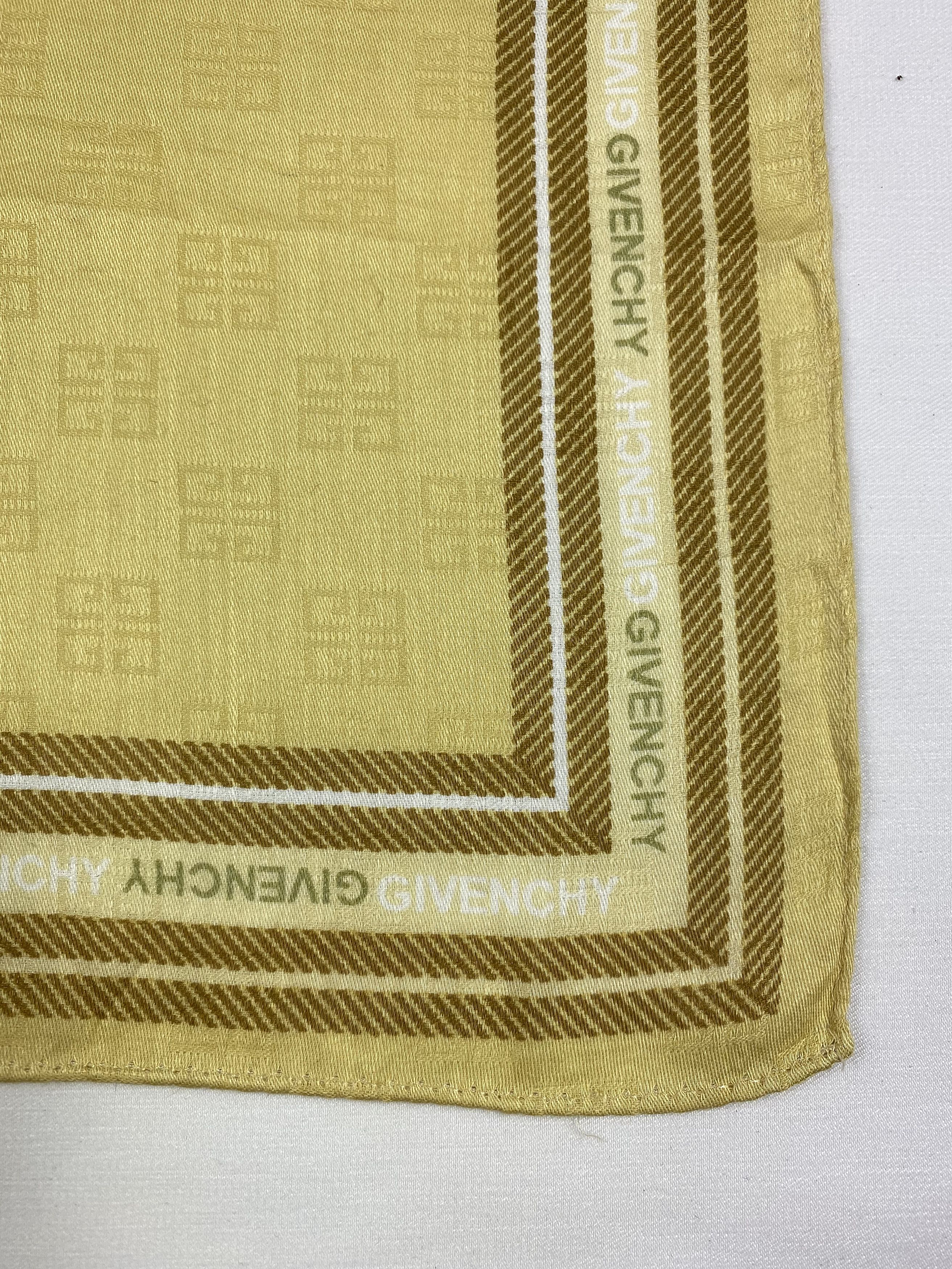 Vintage Givenchy Monogram Handkerchief / Bandana / Neckerchief Size ONE SIZE - 5 Thumbnail