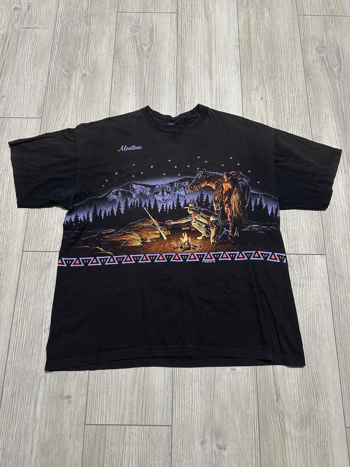 Habitat Vintage Tee Habitat Cowboy 92s Single Stitch Size US XXL / EU 58 / 5 - 1 Thumbnail