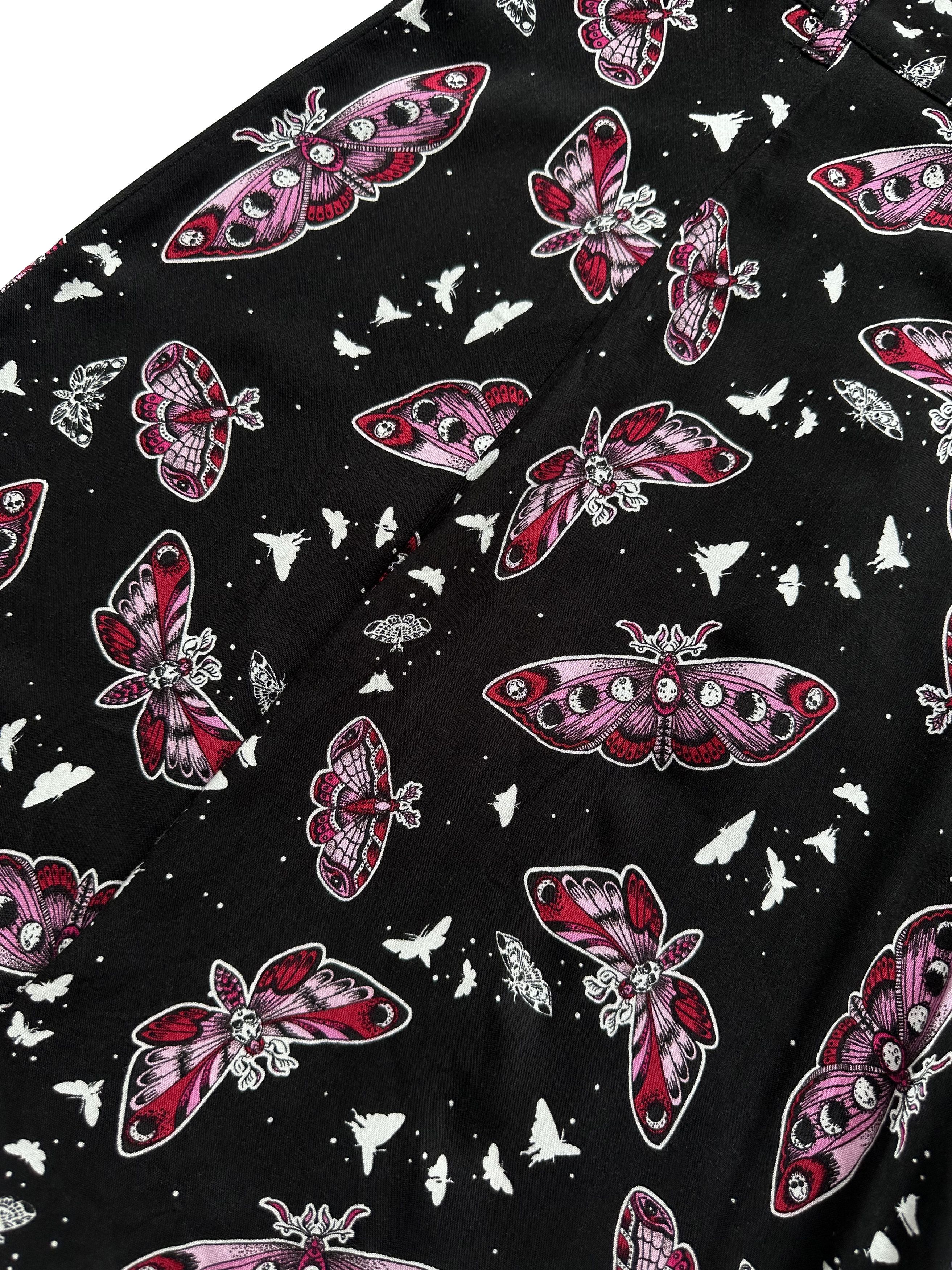 Other Hell Bunny black moth skirt Size 28" / US 6 / IT 42 - 3 Thumbnail