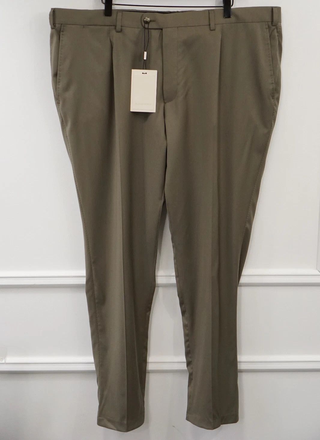 Suitsupply Men Suitsupply Trousers Khaki Green Wool Size 29 UK/US48S Size 48S - 1 Thumbnail