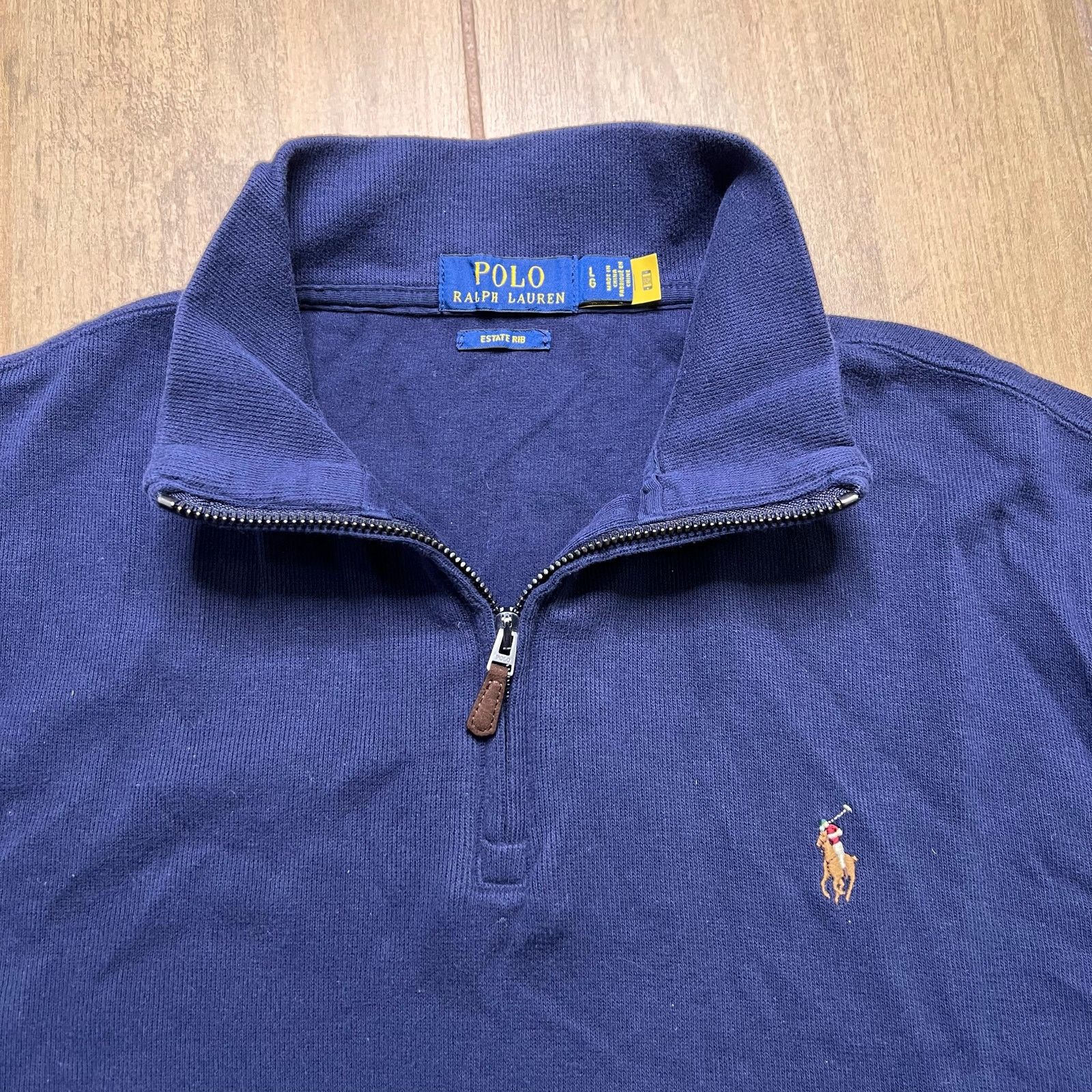 Polo Ralph Lauren Polo Ralph Lauren Men's Sz L Estate-Rib Cotton Quarter-Zip Size US L / EU 52-54 / 3 - 10 Thumbnail