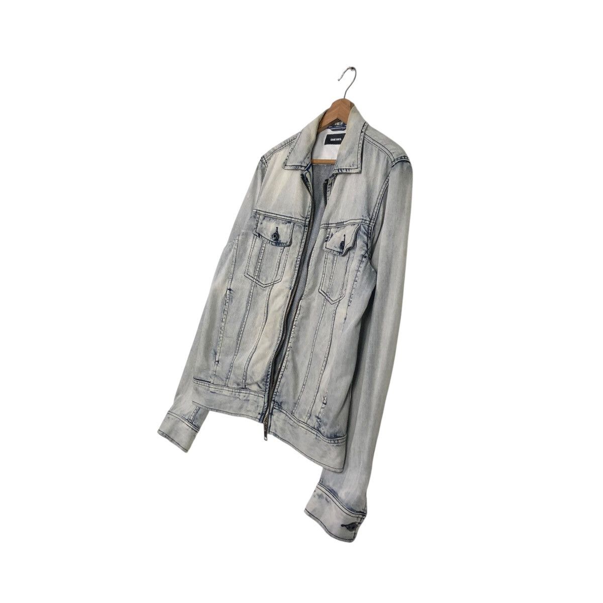 Diesel 🔥VINTAGE DENIM BIKER JACKET DIESEL ACID WASH DESIGN Size US M / EU 48-50 / 2 - 4 Thumbnail