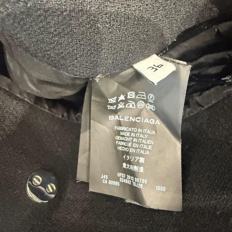 Balenciaga Balenciaga Black Wool Skirt Size 35" - 6 Thumbnail