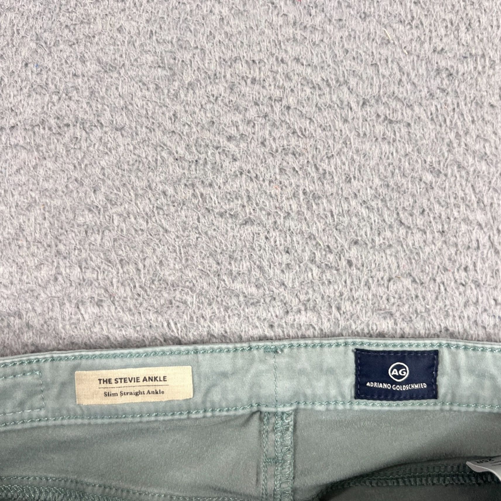 Vintage VINTAGE AG Adriano Goldschmied Pants Womens 25 Regular Mint Green Stevie Ankle Slim Straight Leg Size 42" / US 20 - 5 Thumbnail