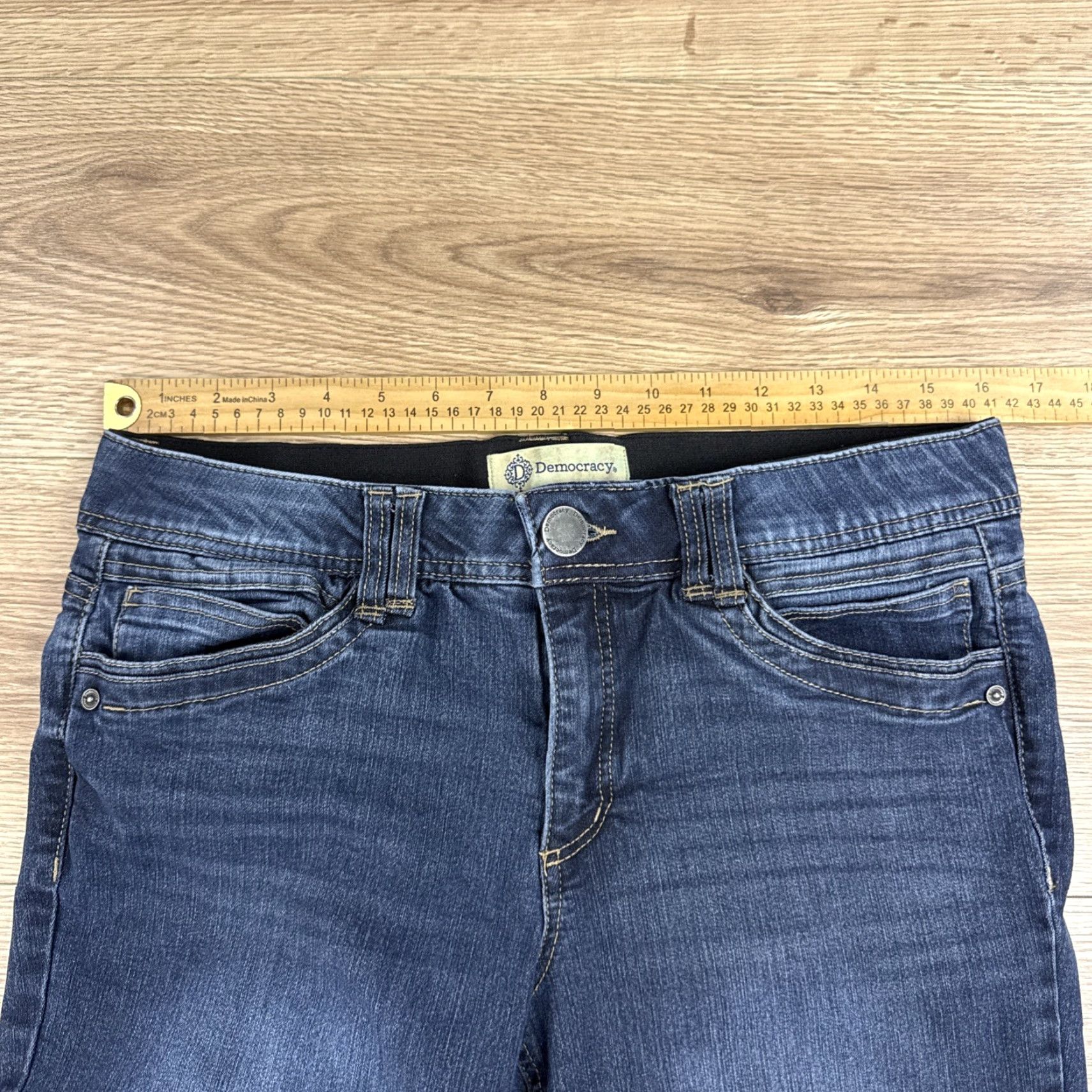 Vintage Democracy Jeans Denim Dark Wash Skinny Womens Size 10 Stretch 27in Inseam Bodies Mid Rise Blue Size 32" / US 10 / IT 46 - 4 Thumbnail