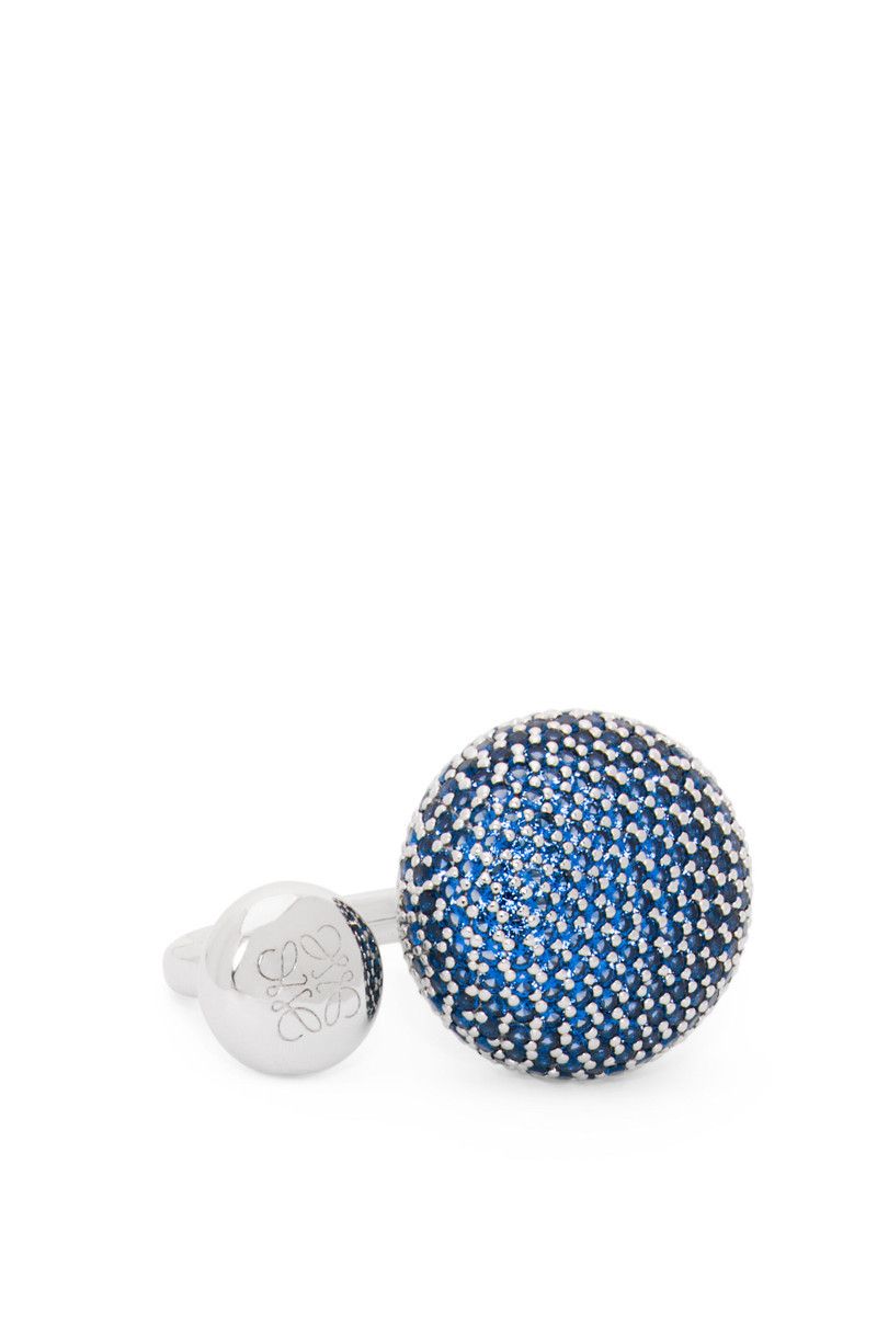 Loewe o1in1g0526 Size: OS / Anagram Ring Sterling Silver Crystals Size ONE SIZE - 4 Thumbnail