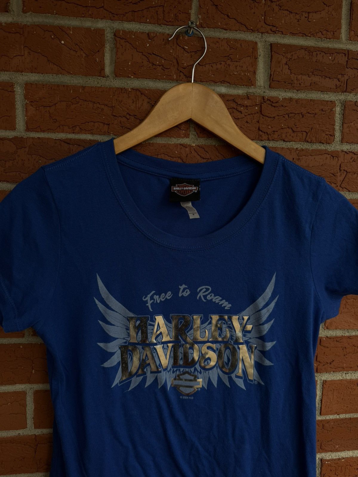Harley Davidson Harley Davidson blue baby tee Size M Size M / US 6-8 / IT 42-44 - 3 Thumbnail
