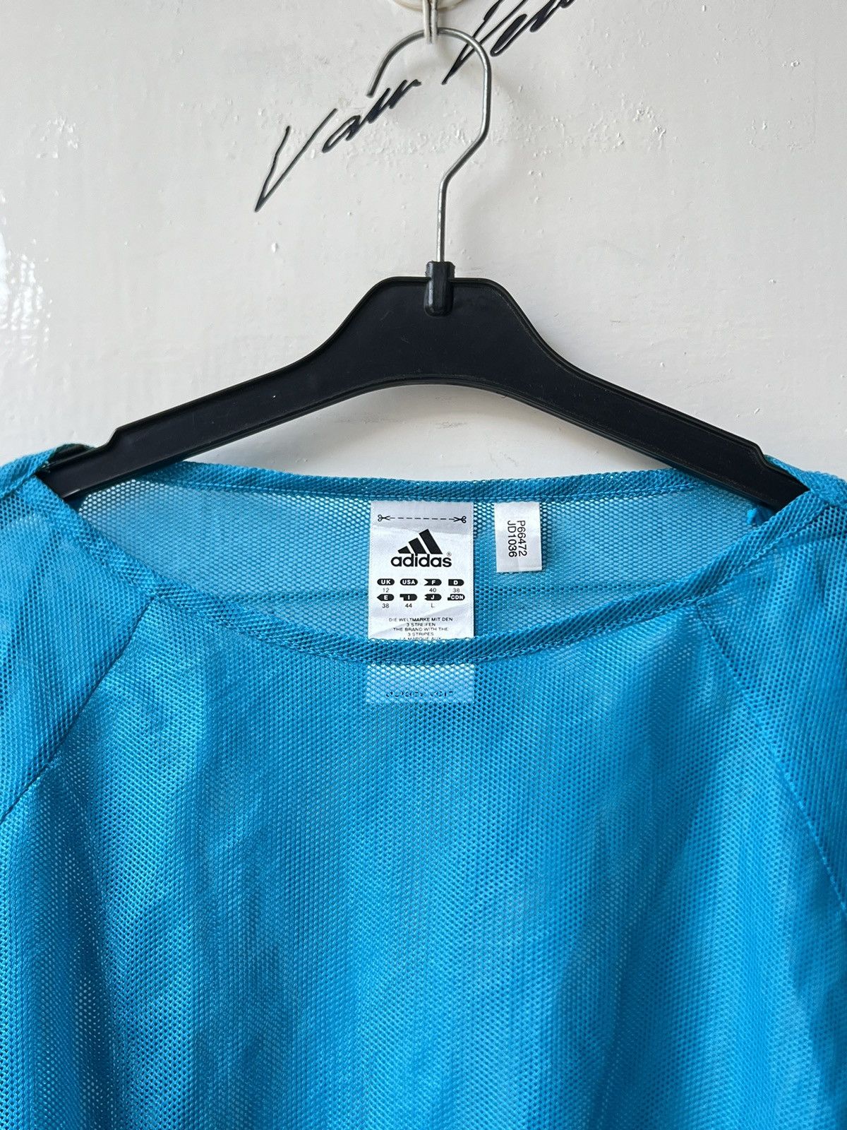 Adidas ADIDAS Blue Mesh T-shirt Size US XS / EU 42 / 0 - 5 Thumbnail